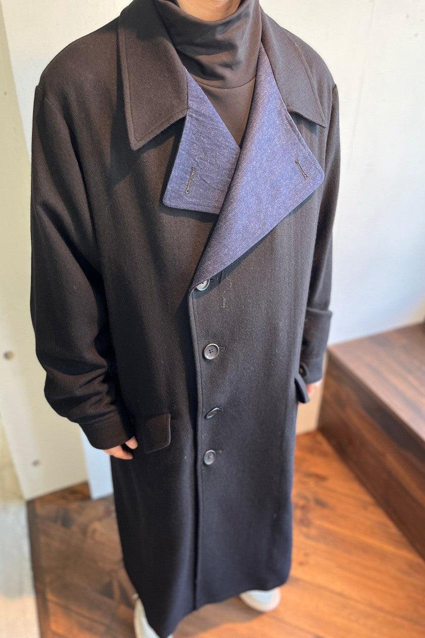 Yohji Yamamoto POUR HOMME-Flannel x Denim Coat-NOWALL