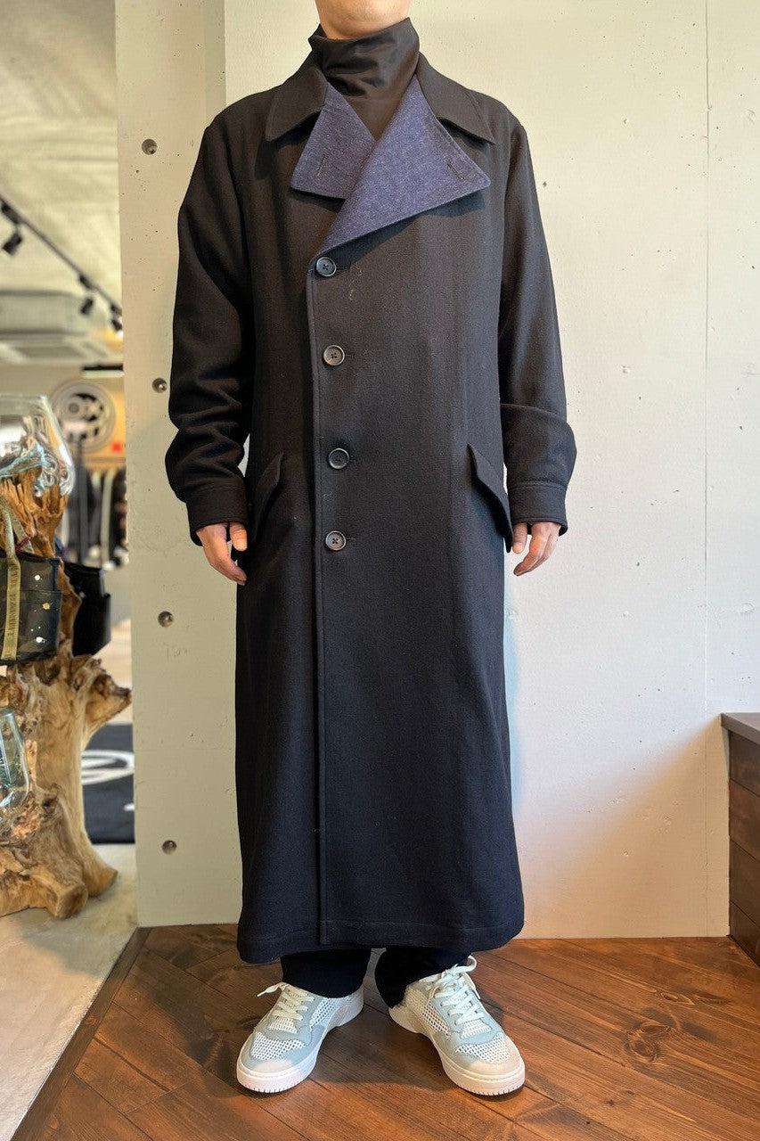 Yohji Yamamoto POUR HOMME-Flannel x Denim Coat-NOWALL