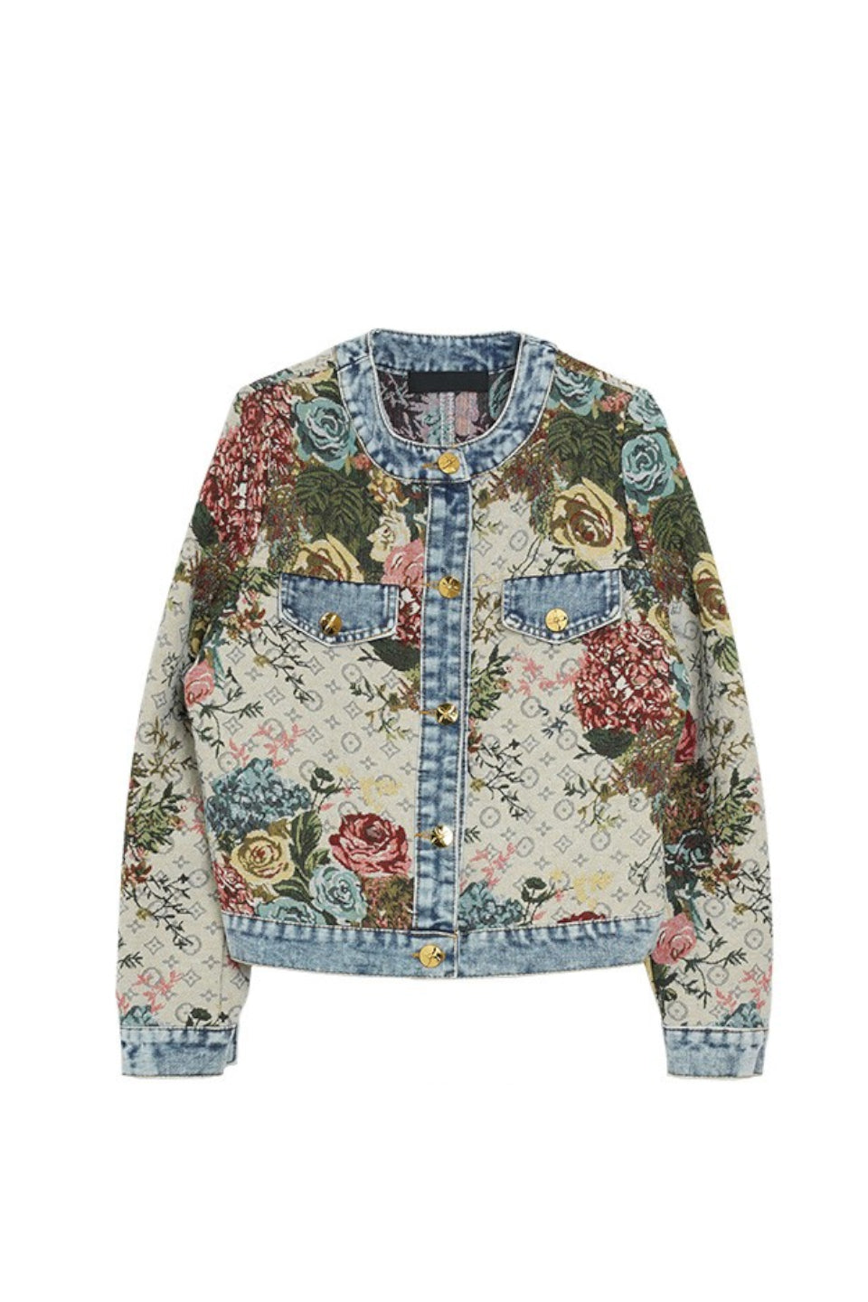 MICALLE MICALLE-Flower Pattern Design Jacket-NOWALL