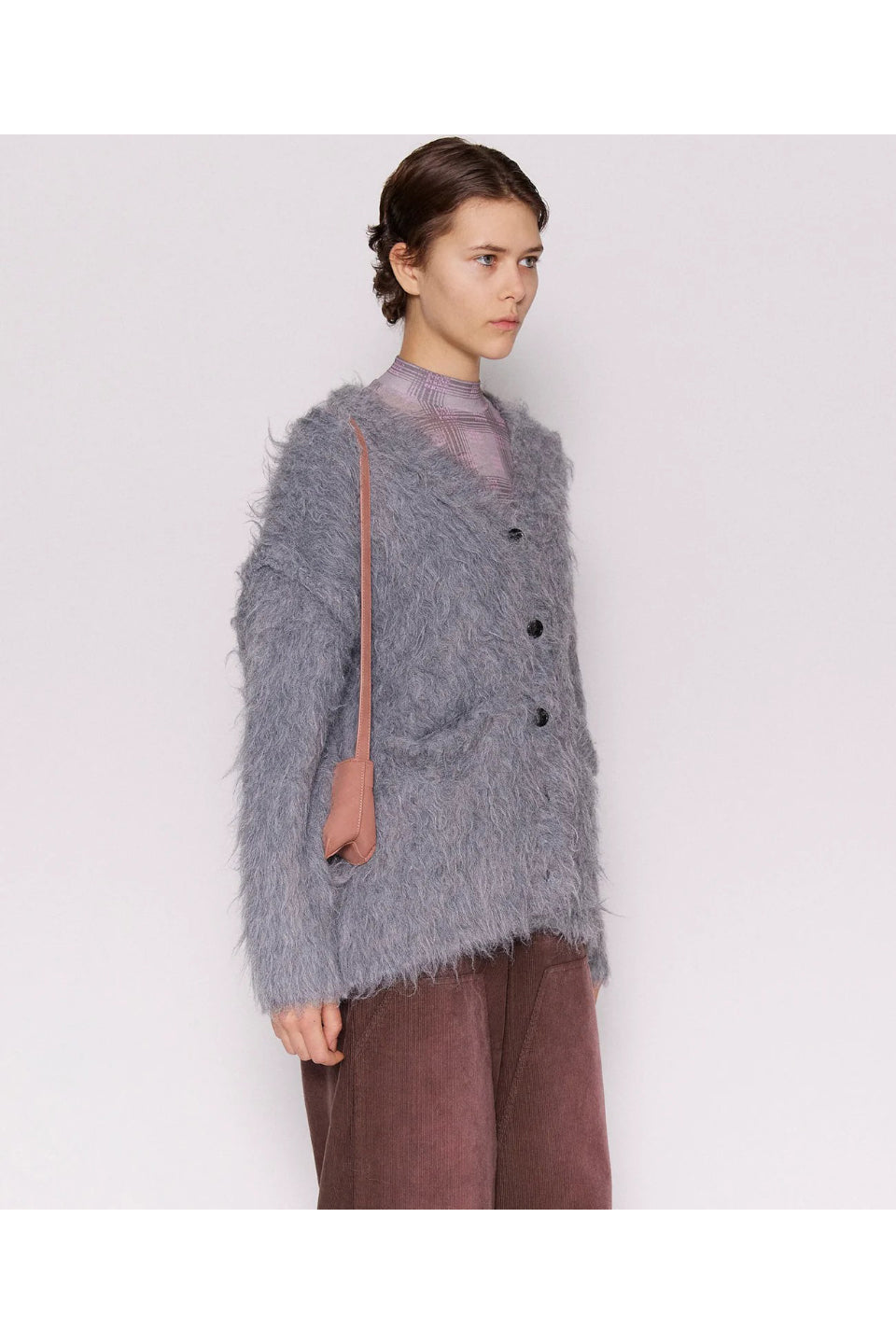 MAISON SPECIAL-Fluffy Shaggy Cardigan-NOWALL