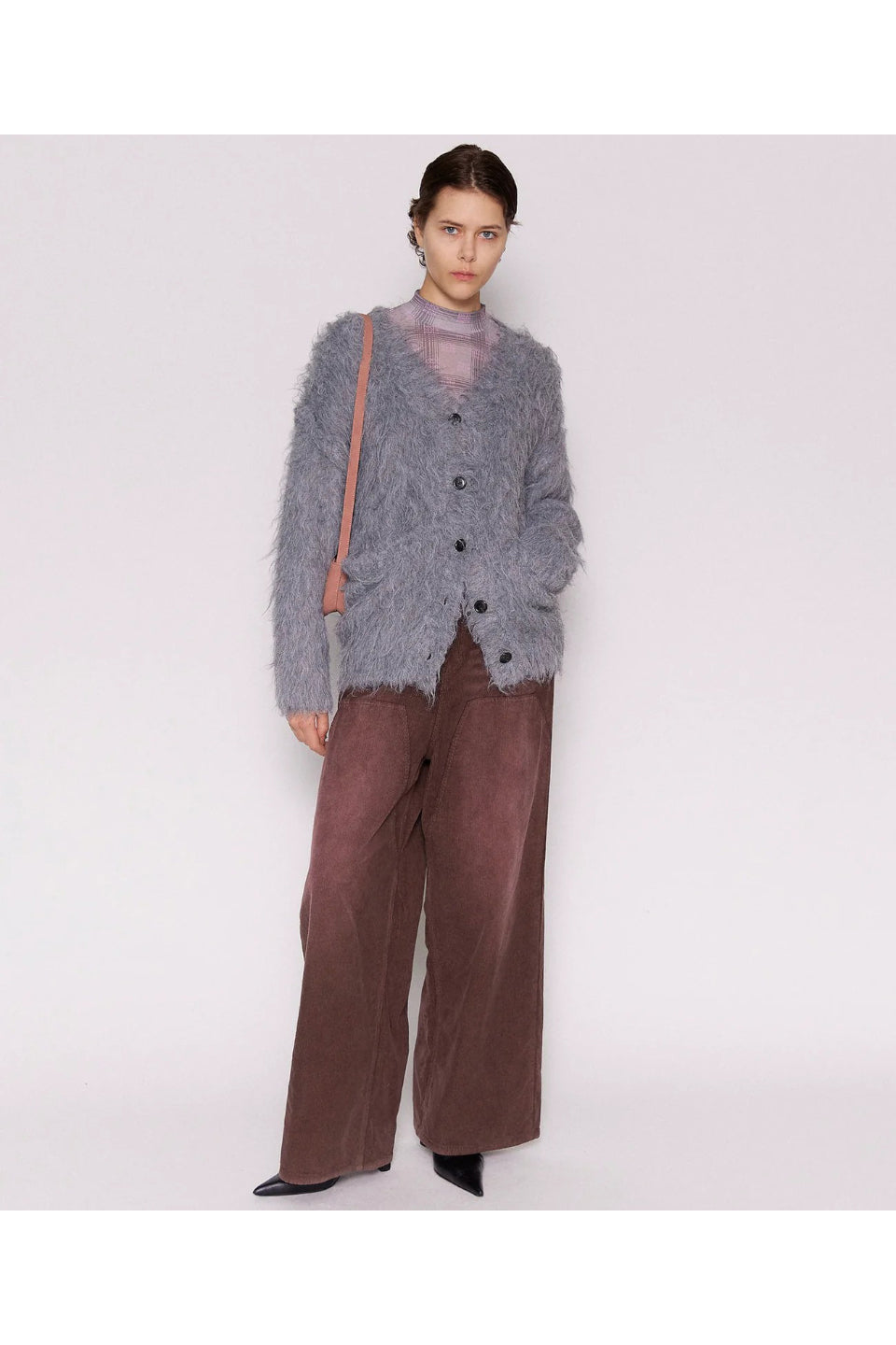 MAISON SPECIAL-Fluffy Shaggy Cardigan-NOWALL