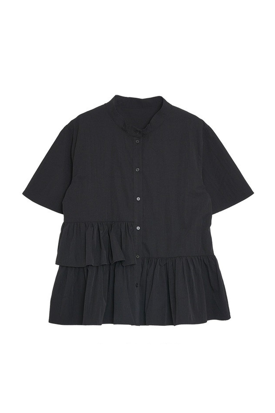 MICALLE MICALLE-Frill Hem Shirt Blouse-NOWALL