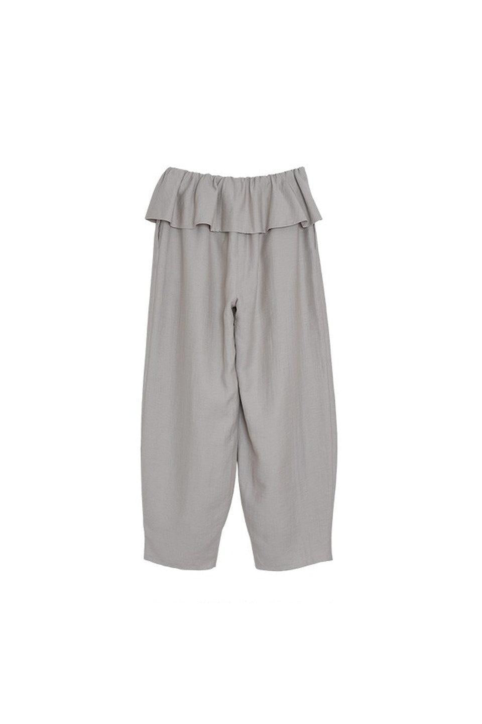 MICALLE MICALLE-Frill Waist Easy Pants-NOWALL