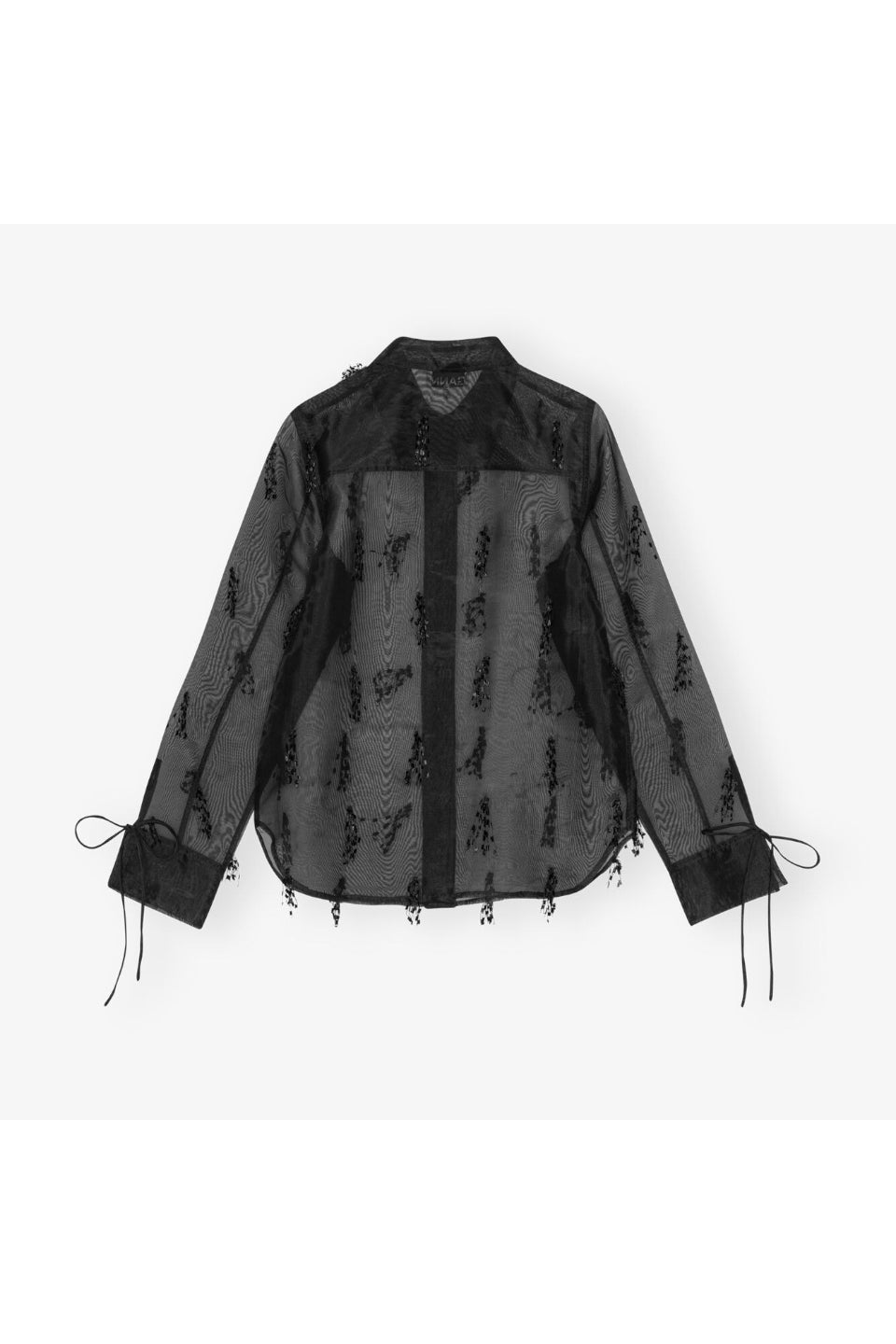 GANNI-Fringed Organza Shirt-NOWALL