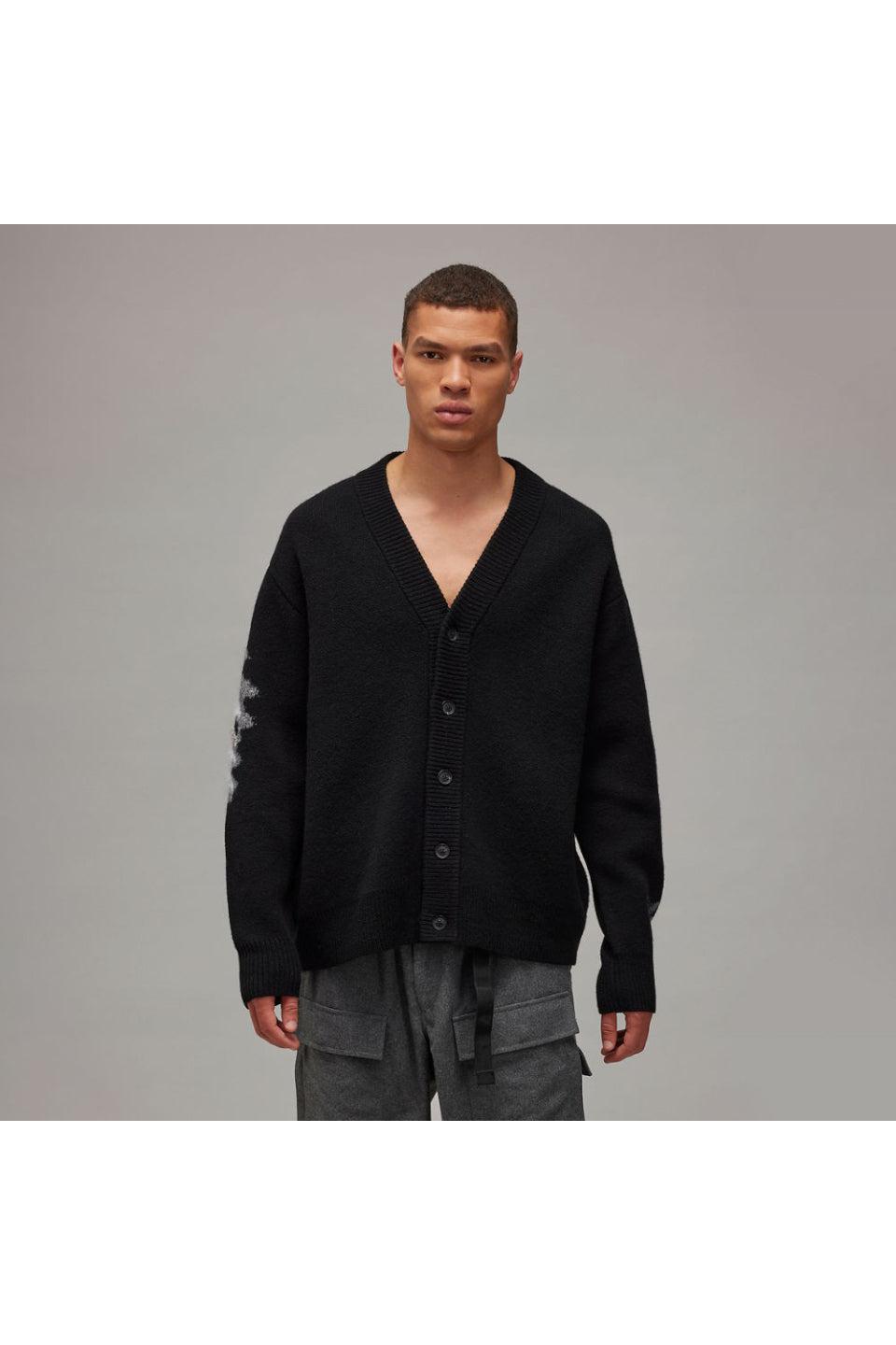 Y-3-GFX Knit Cardigan-NOWALL