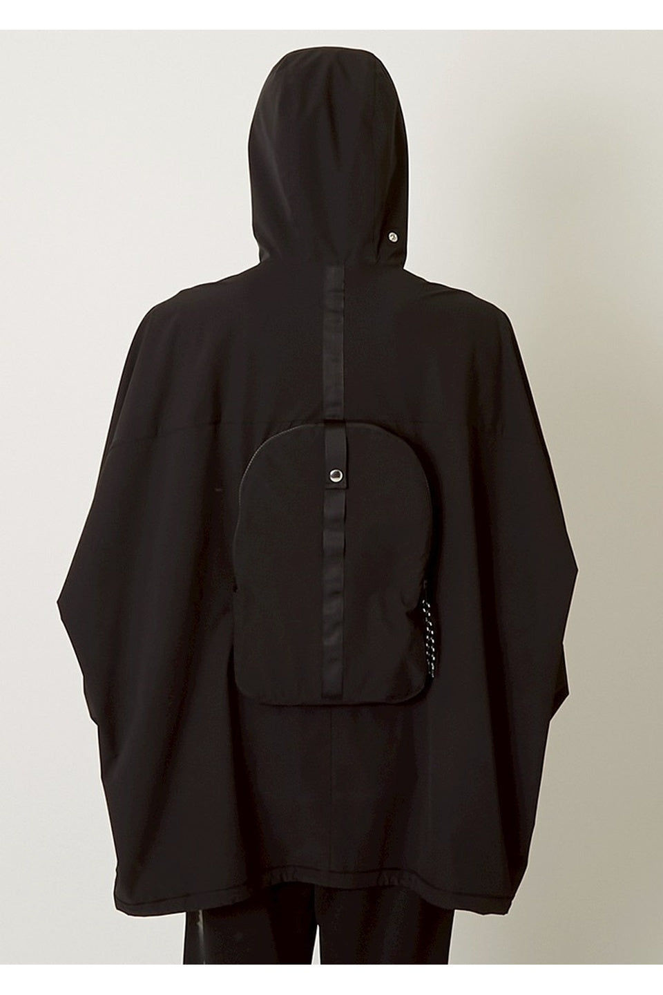 ALMOSTBLACK-GST_WV WTR -R HD PONCHO BLOUSON-NOWALL