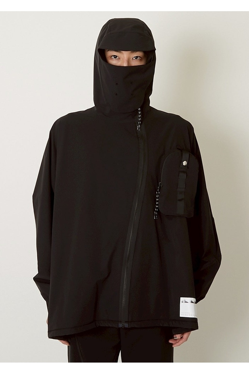 ALMOSTBLACK-GST_WV WTR -R HD PONCHO BLOUSON-NOWALL