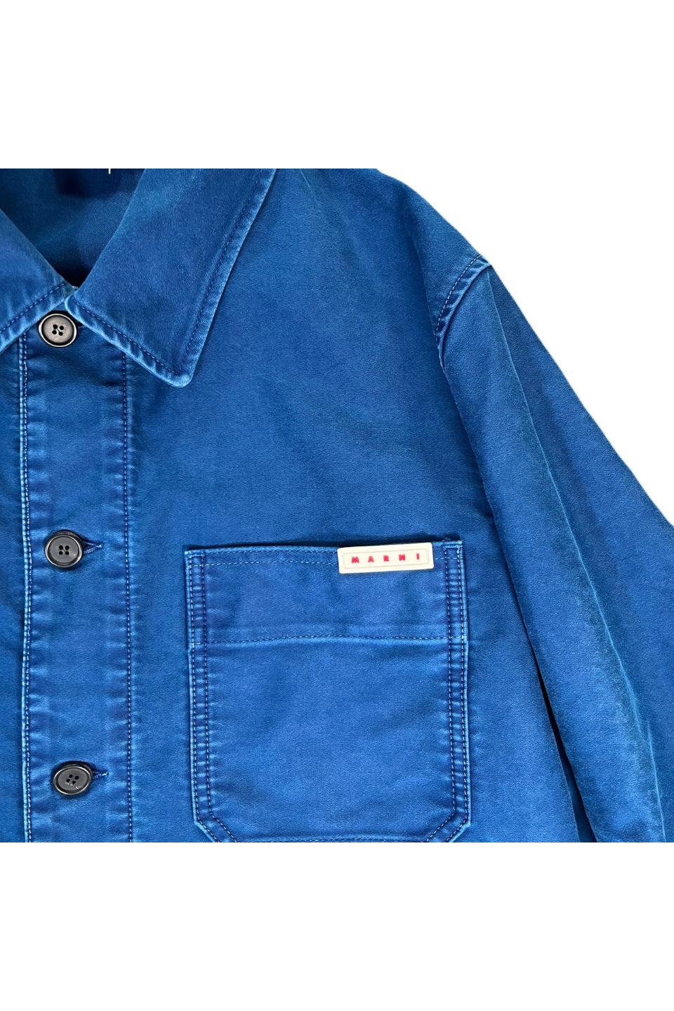 MARNI-Garment Dyed Compact Moleskine Jacket-NOWALL