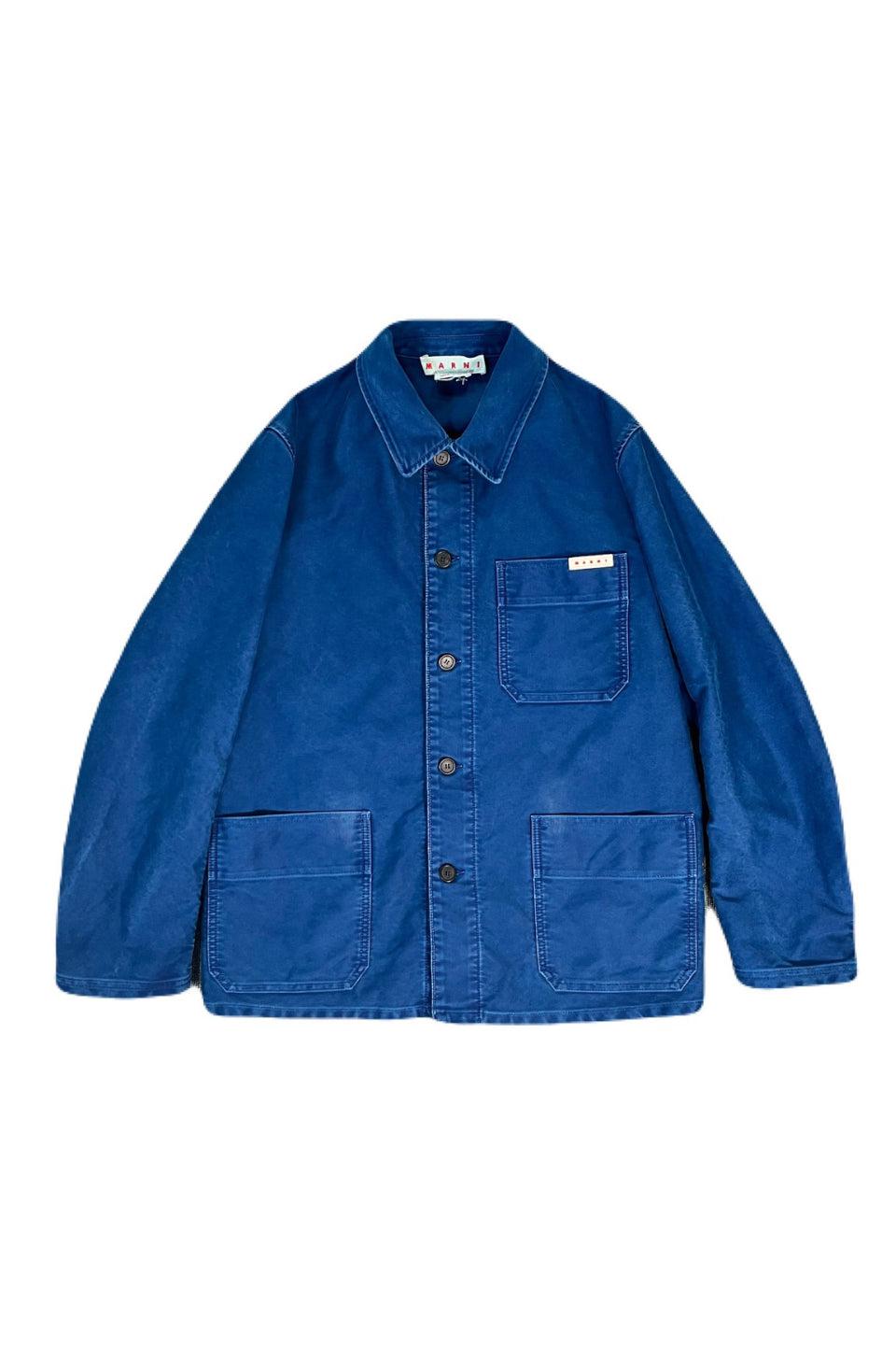 MARNI-Garment Dyed Compact Moleskine Jacket-NOWALL