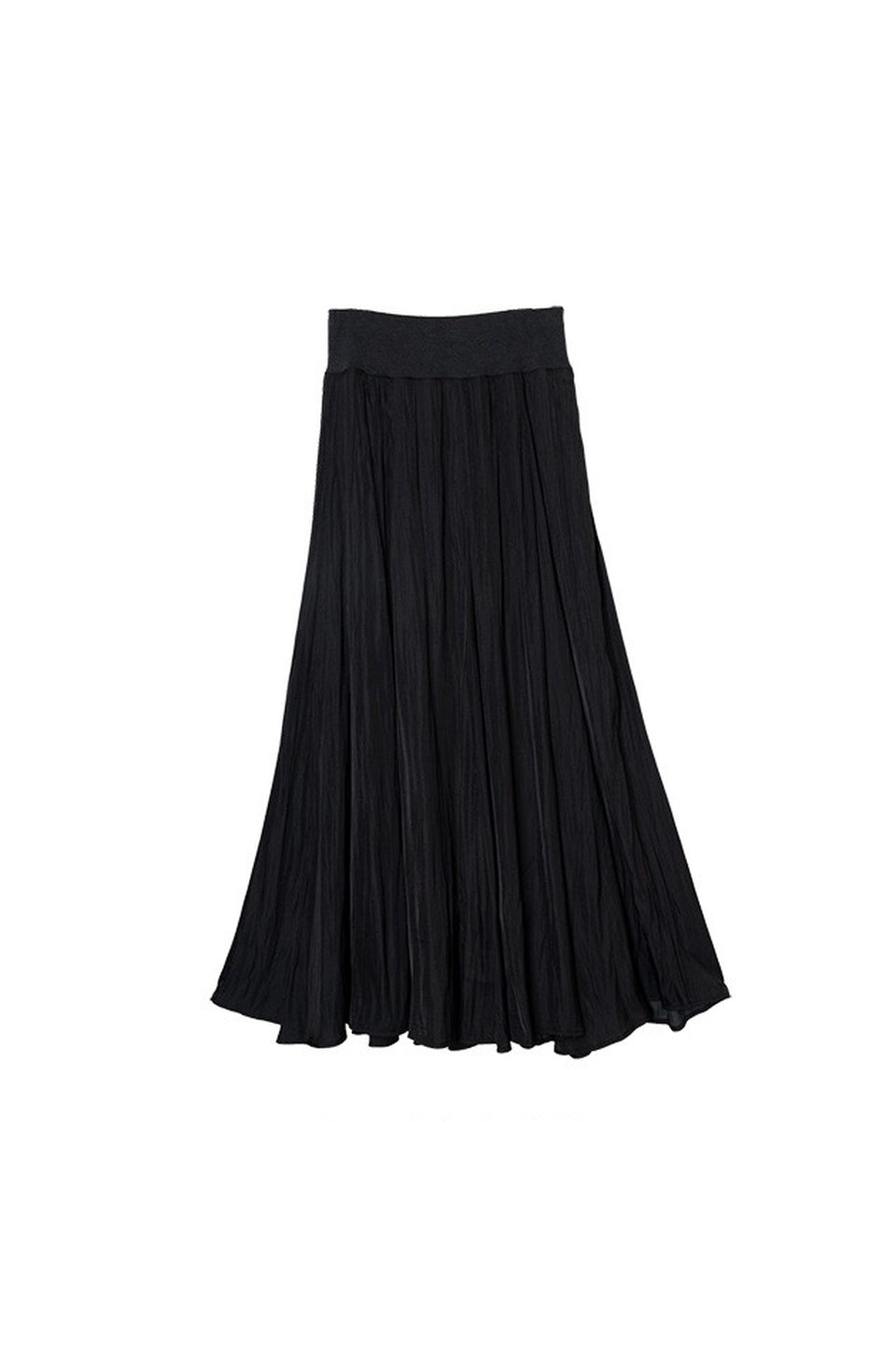 MICALLE MICALLE-Gathered Flare Long Skirt-NOWALL