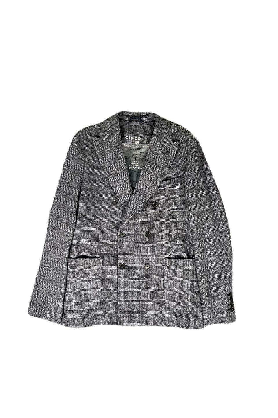 CIRCOLO-Glen Check Double Jacket-NOWALL