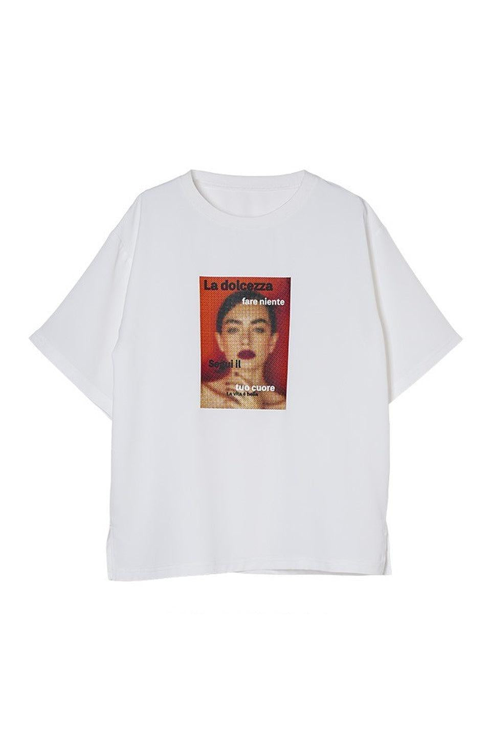 MICALLE MICALLE-Graphic Print Short Sleeve Tee-NOWALL