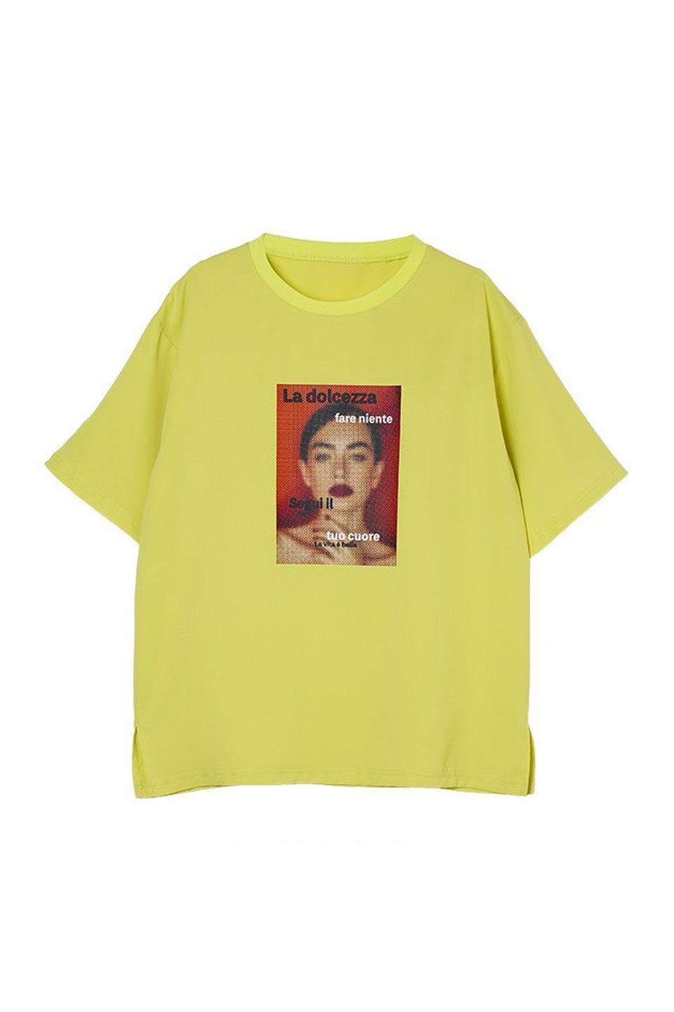 MICALLE MICALLE-Graphic Print Short Sleeve Tee-NOWALL