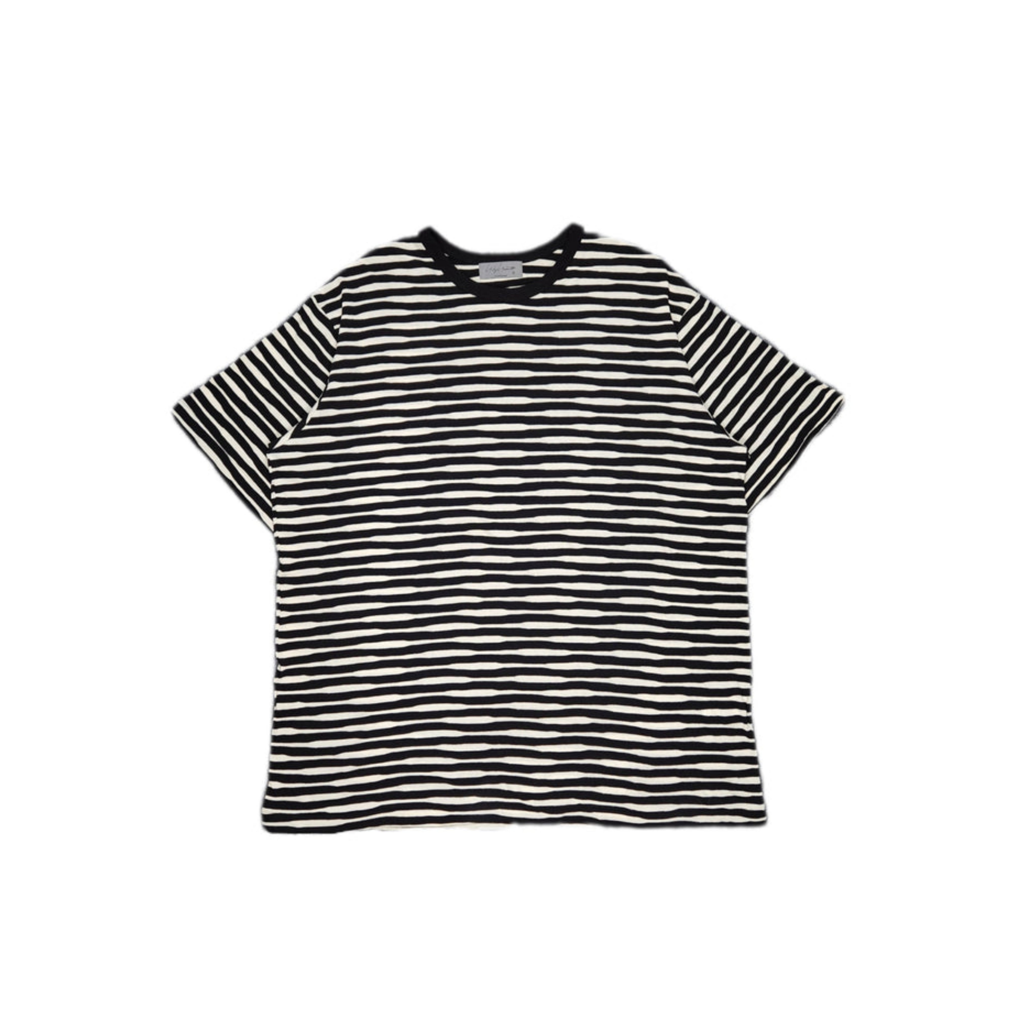 Yohji Yamamoto POUR HOMME-BORDER PATTERN S/S T-SHIRT-NOWALL