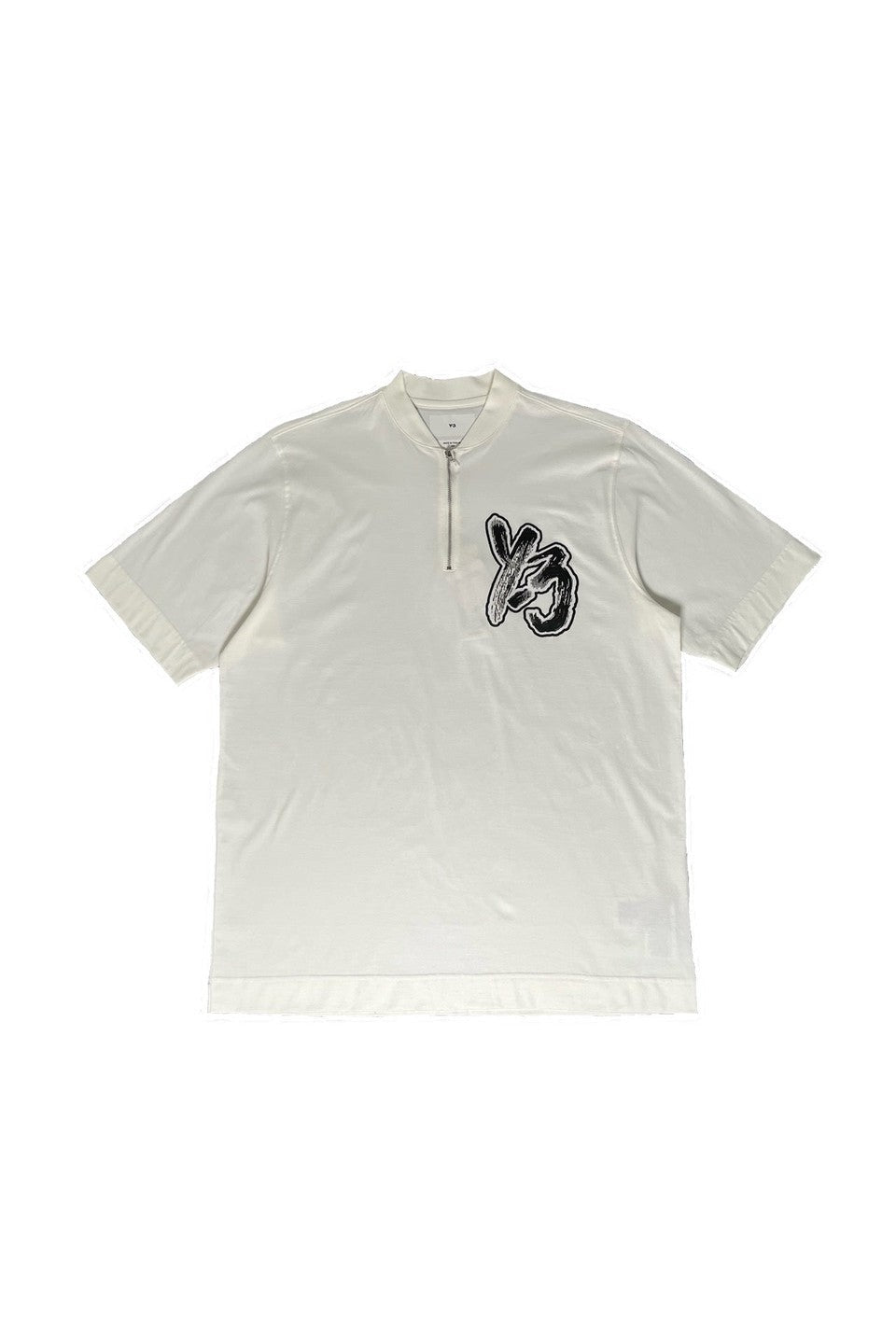 Y-3-HARF ZIP SHORT SLEEVE TEE-NOWALL