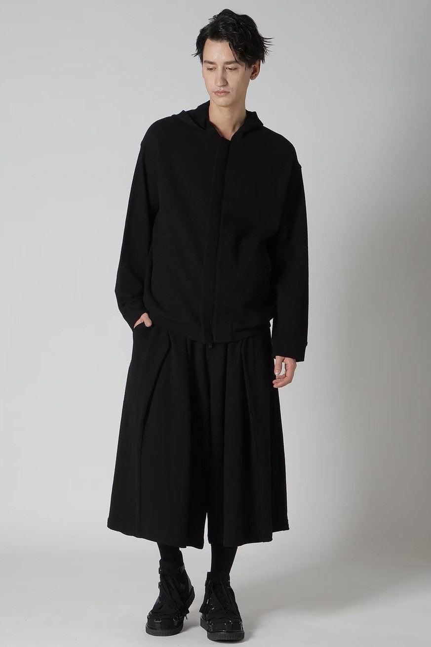 Yohji Yamamoto POUR HOMME-HIGHLAND JERSEY FRONT OPEN HOODIE-NOWALL