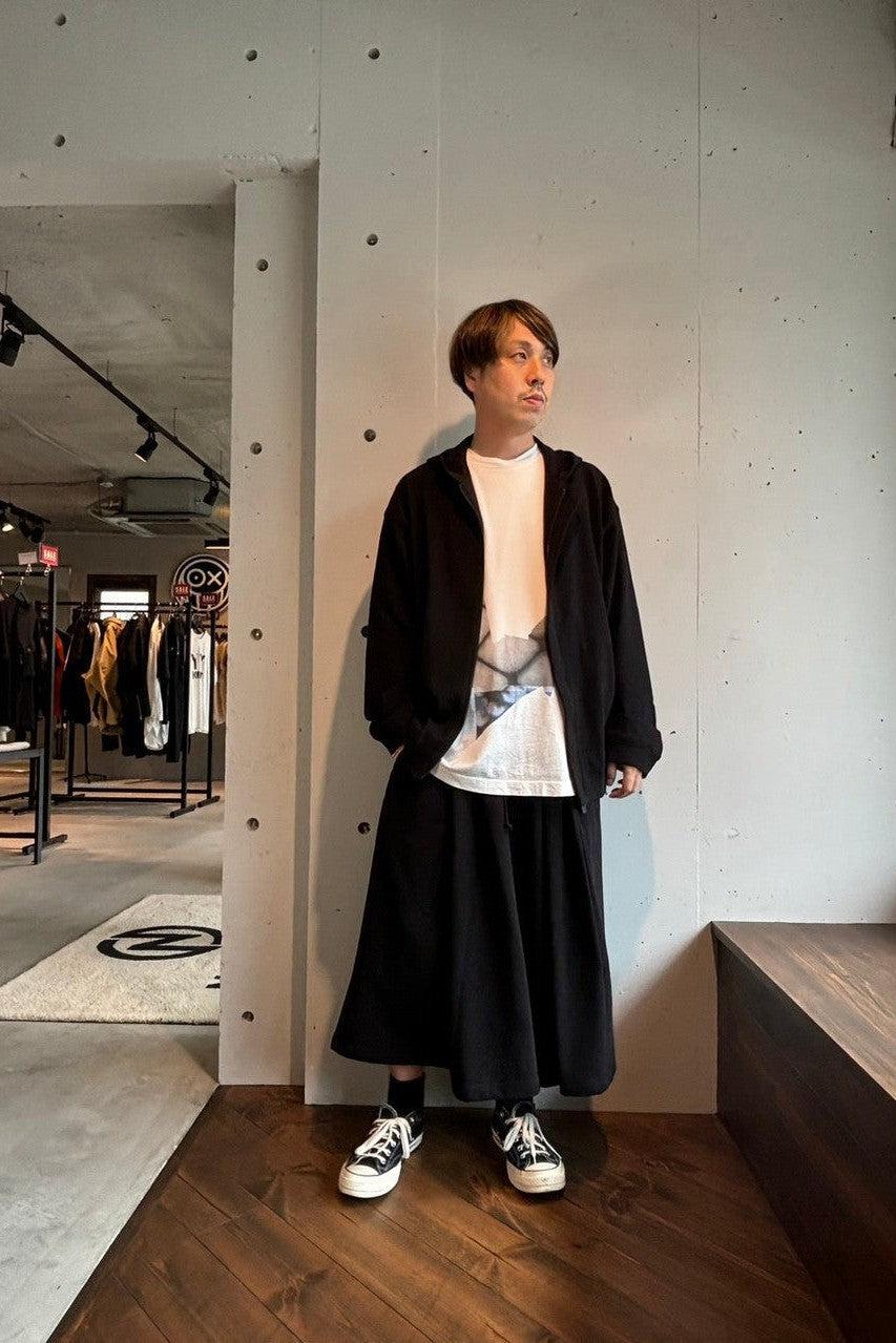 Yohji Yamamoto POUR HOMME-HIGHLAND JERSEY FRONT OPEN HOODIE-NOWALL