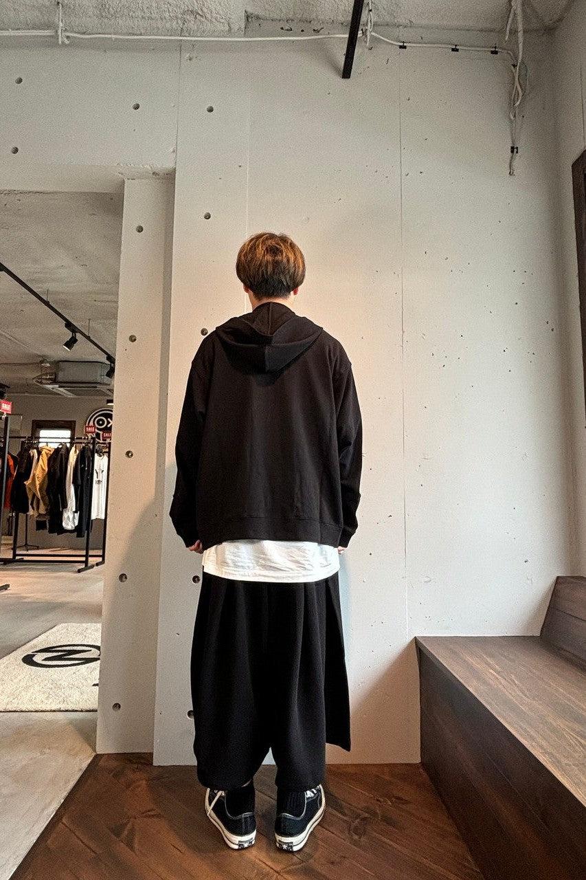 Yohji Yamamoto POUR HOMME - HIGHLAND JERSEY FRONT OPEN HOODIE フーディ パーカー  ジャージ ヨウジヤマモト