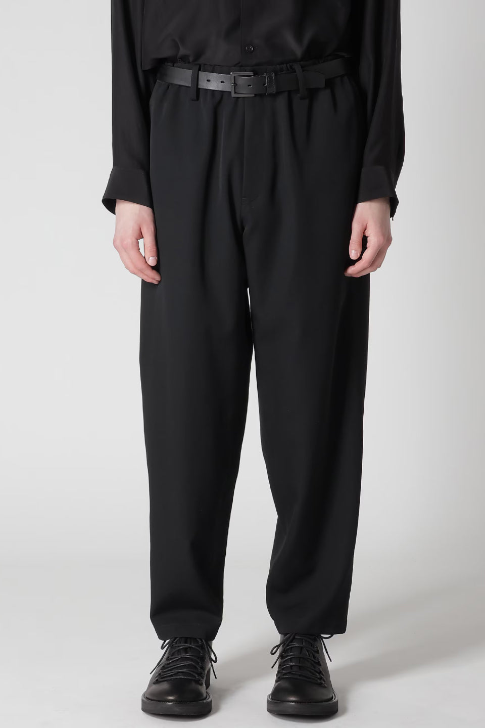 Yohji Yamamoto POUR HOMME-Wool Gabardine W Stitch Pants-NOWALL