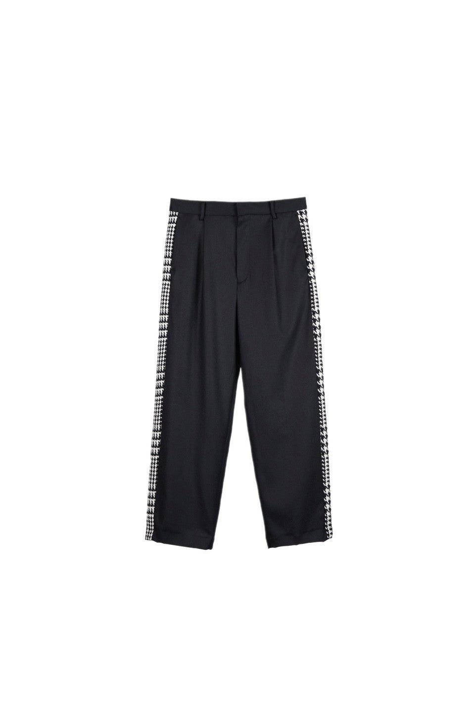 PHENOMENON-HOUNDSTOOTH WOOL TROUSERS PANTS-NOWALL