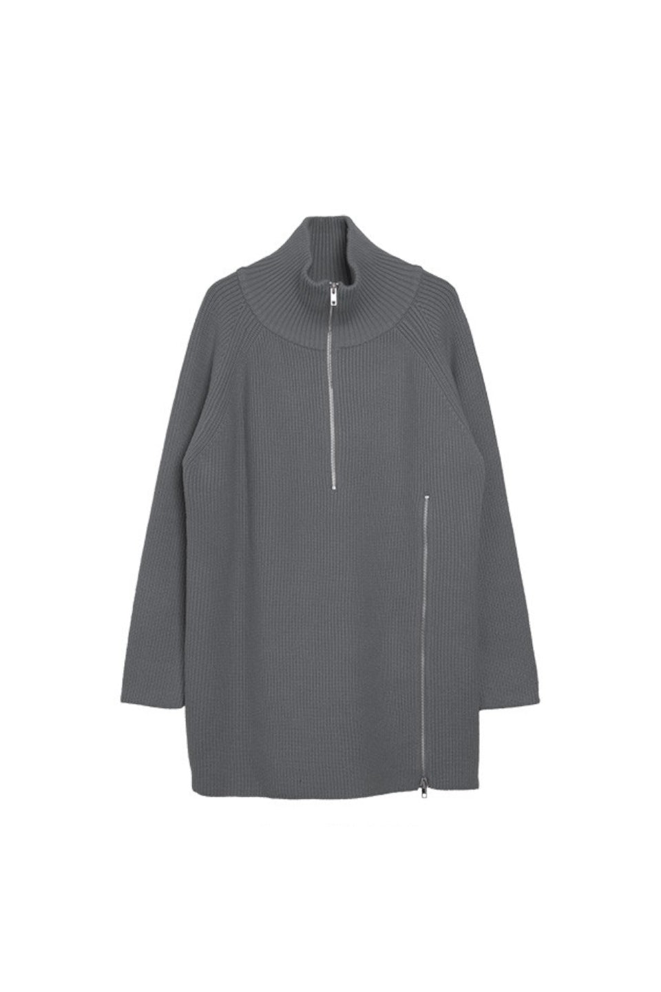 MICALLE MICALLE-Half Zip Long Cardigan-NOWALL