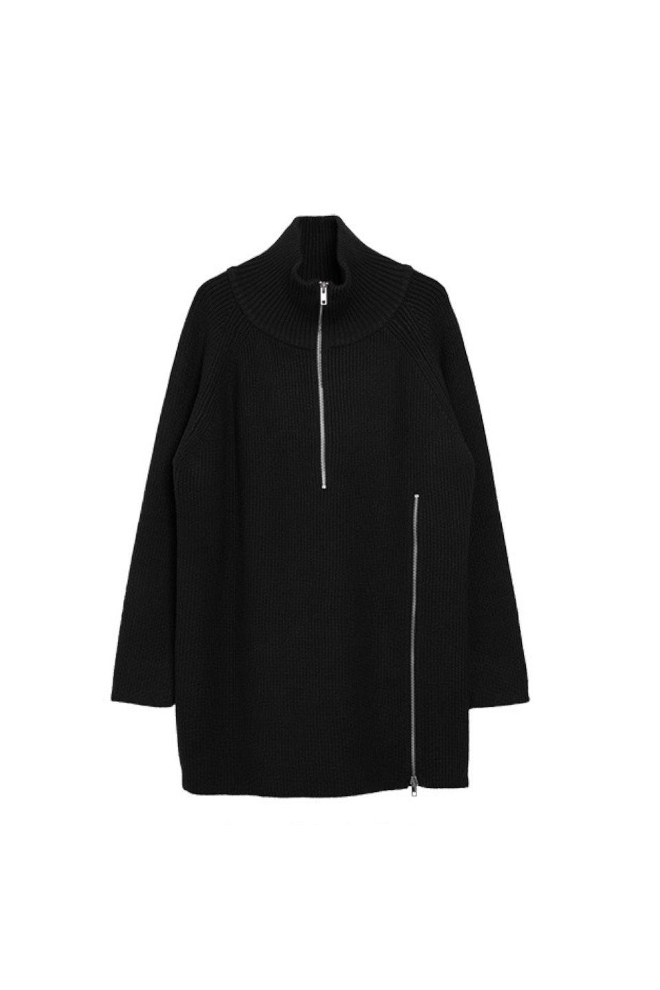 MICALLE MICALLE-Half Zip Long Cardigan-NOWALL