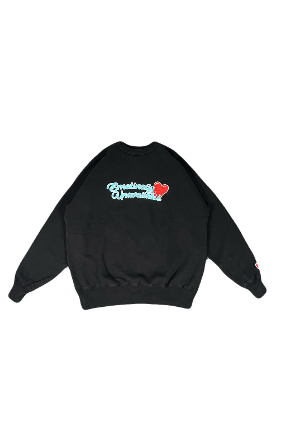 EMOTIONALLY UNAVAILABLE-Heart Logo Crew-NOWALL