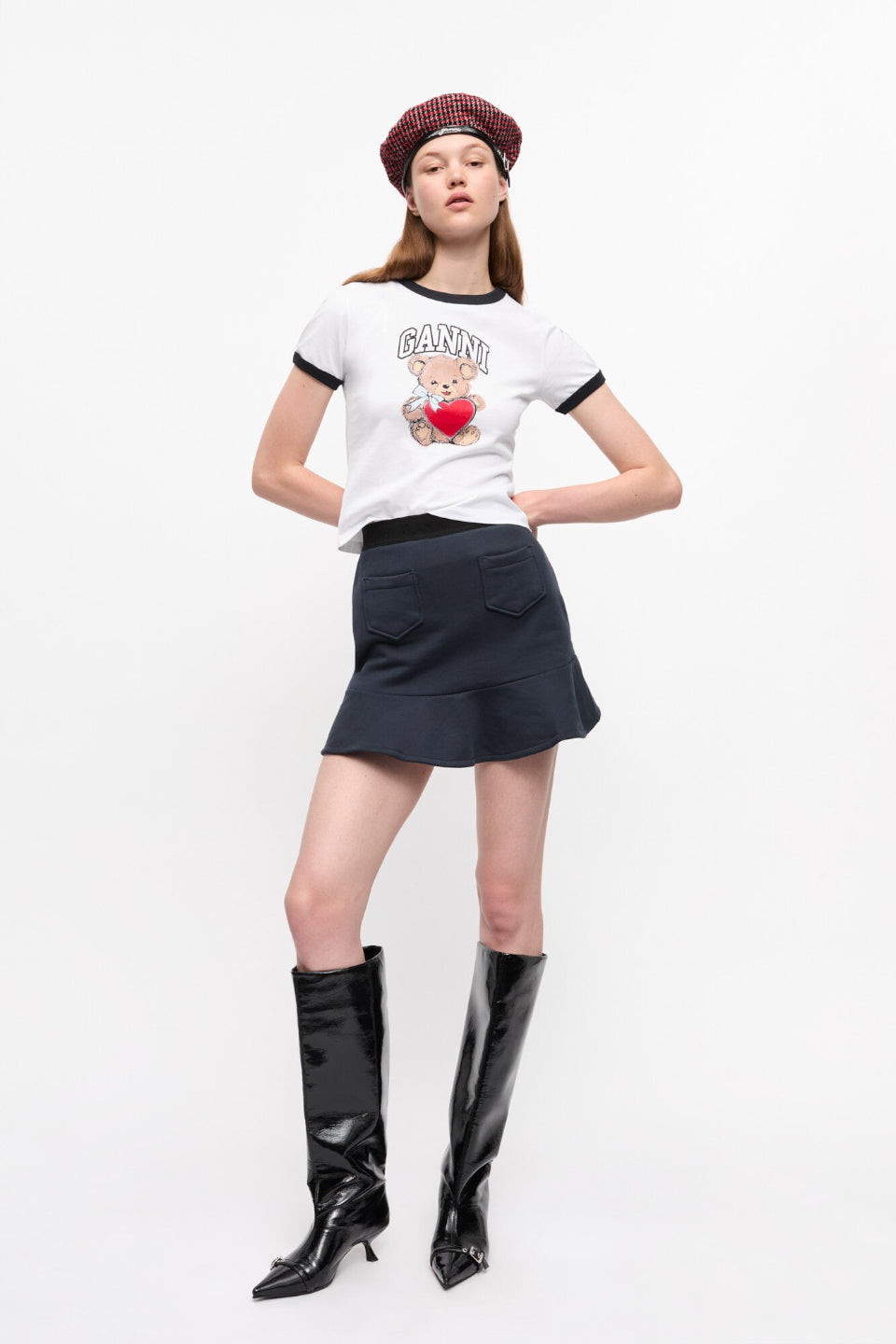 GANNI-Heavy Fleece Mini Skirt-NOWALL