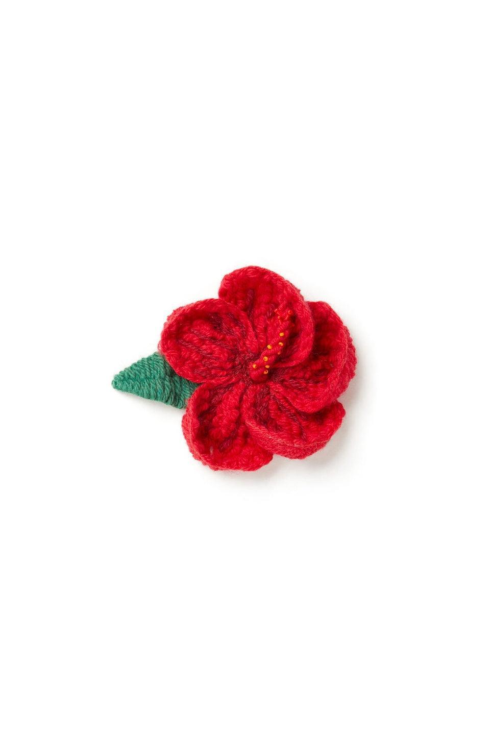 ALANUI-Hibiscus Embroidered Brooch-NOWALL