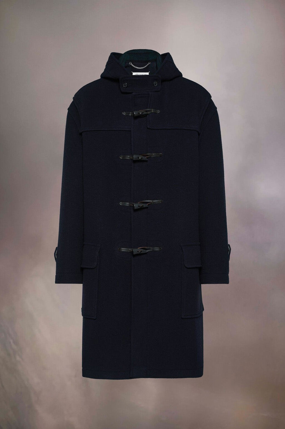 Maison Margiela-Hooded Wool Duffel Coat-NOWALL