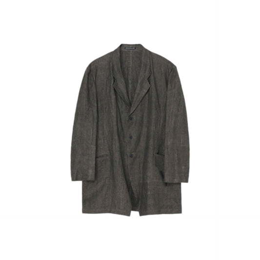 INK DYED TWILL SINGLE LAPEL SWITCHING JKT