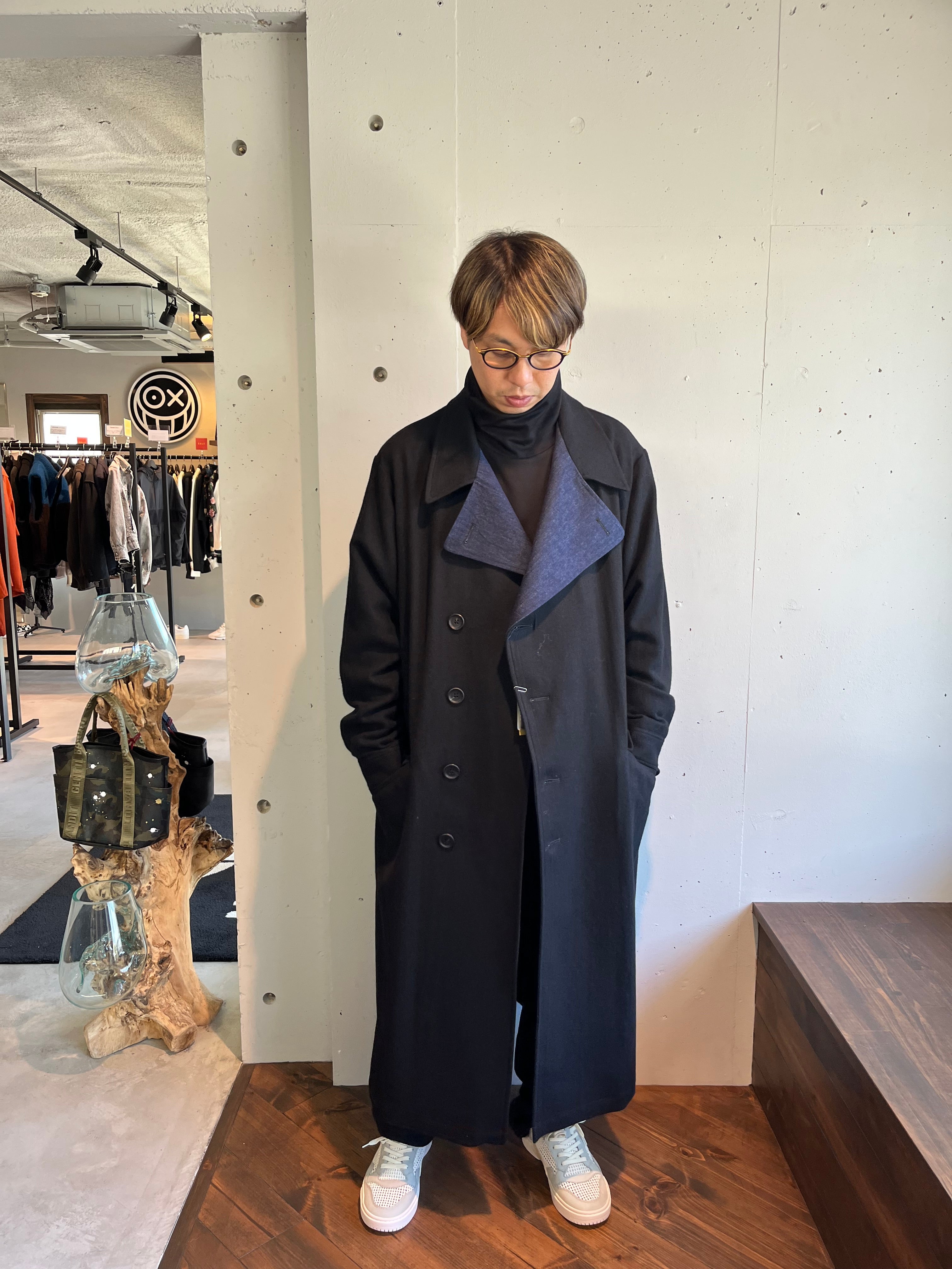 Yohji Yamamoto POUR HOMME-Flannel x Denim Coat-NOWALL