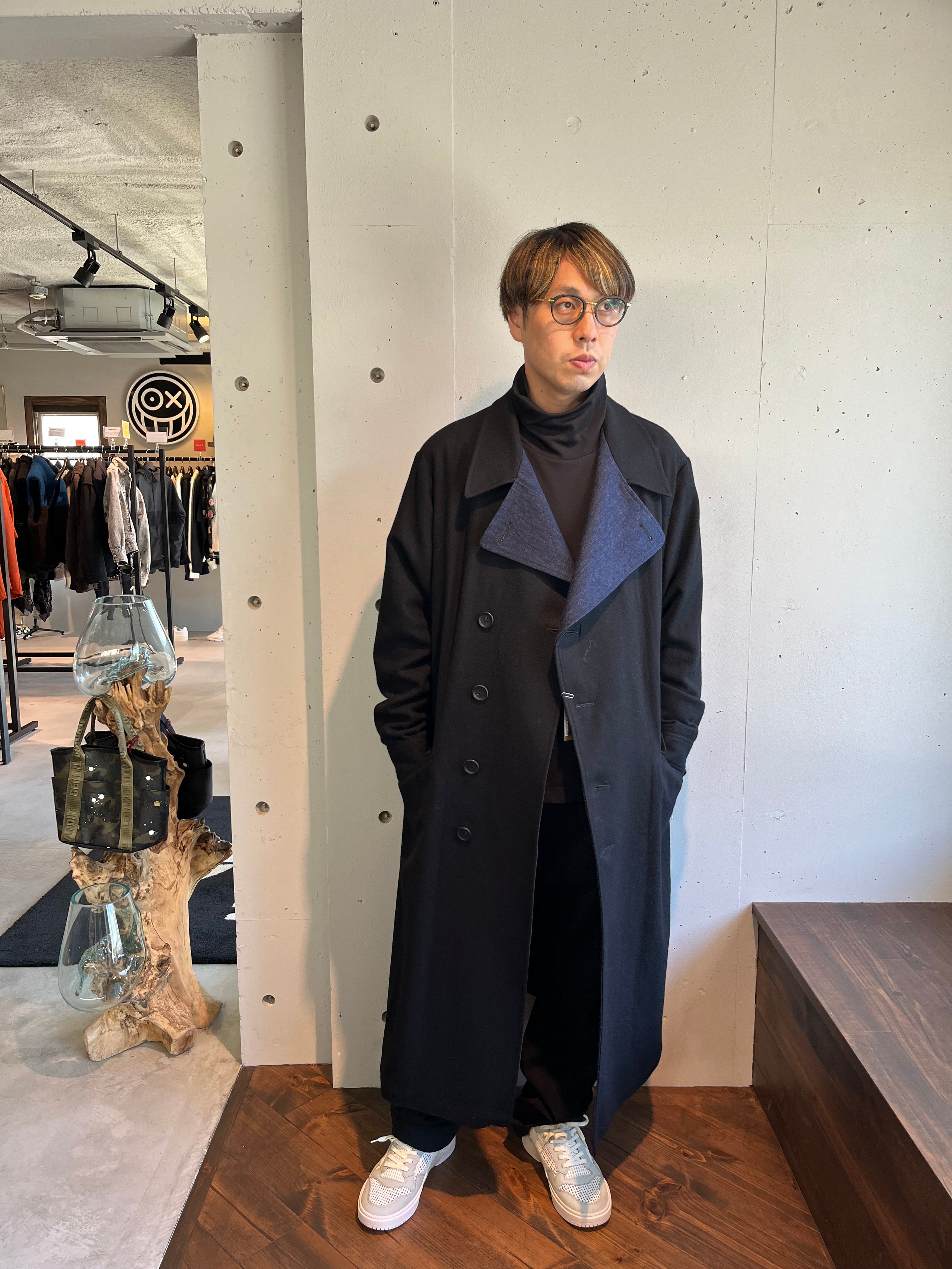 Yohji Yamamoto POUR HOMME-Flannel x Denim Coat-NOWALL