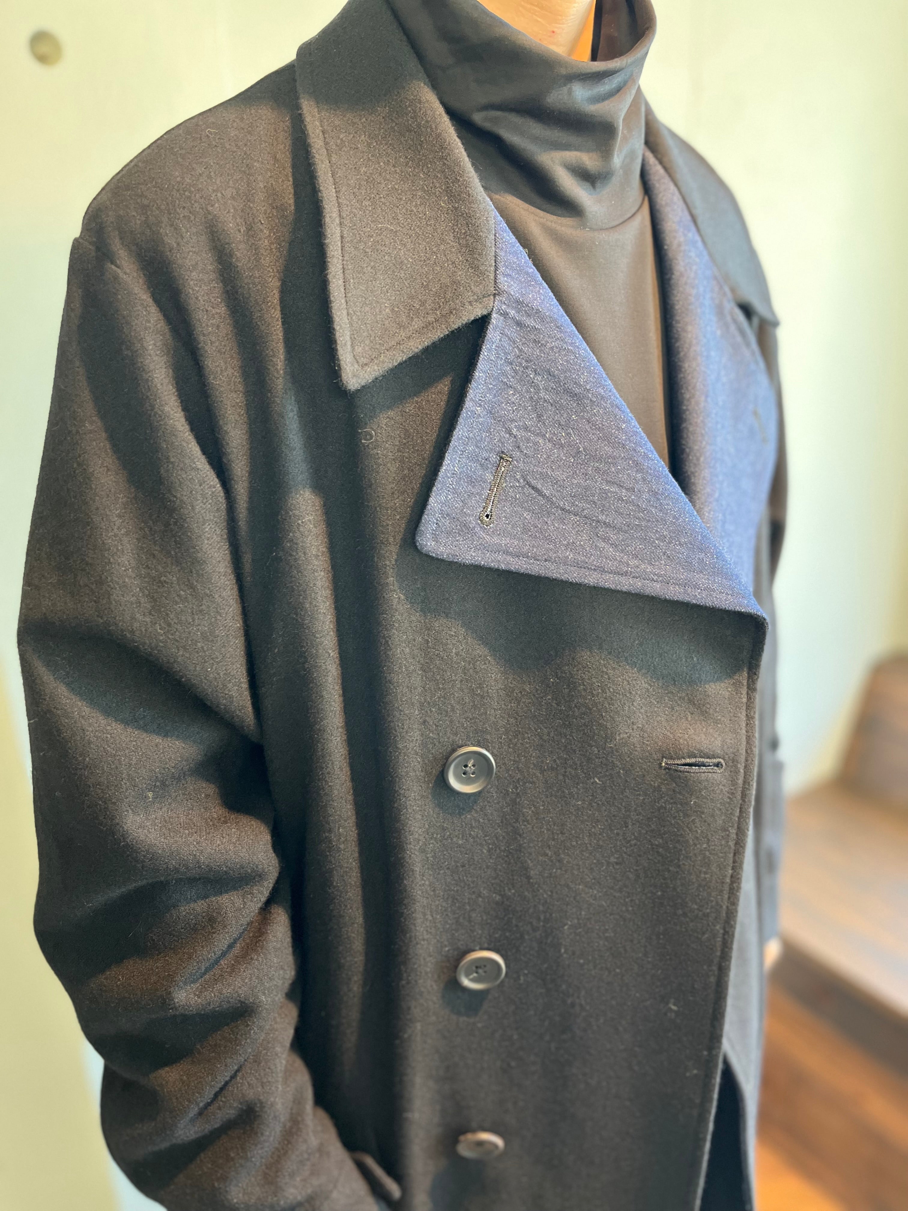 Yohji Yamamoto POUR HOMME-Flannel x Denim Coat-NOWALL