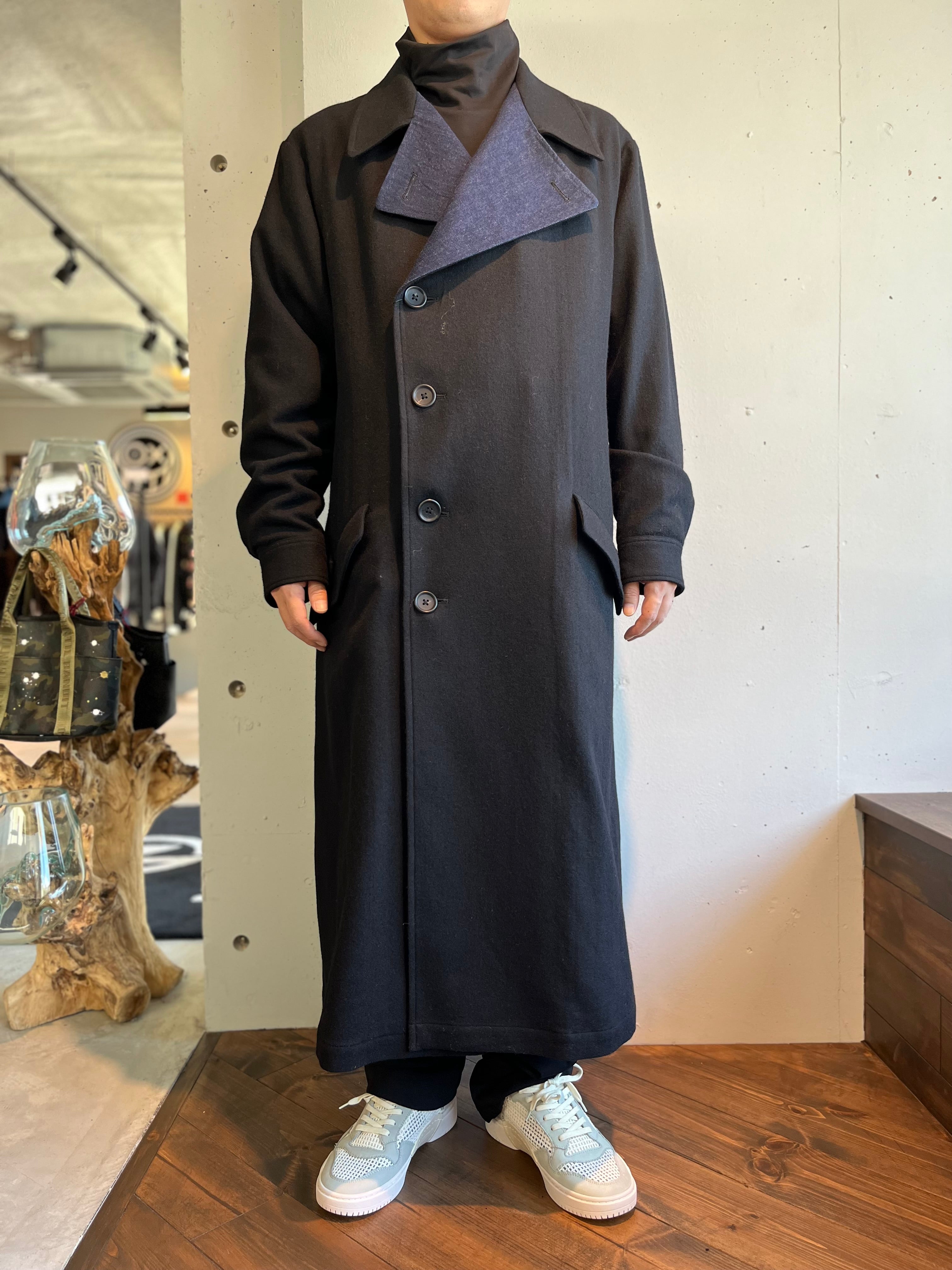 Yohji Yamamoto POUR HOMME-Flannel x Denim Coat-NOWALL