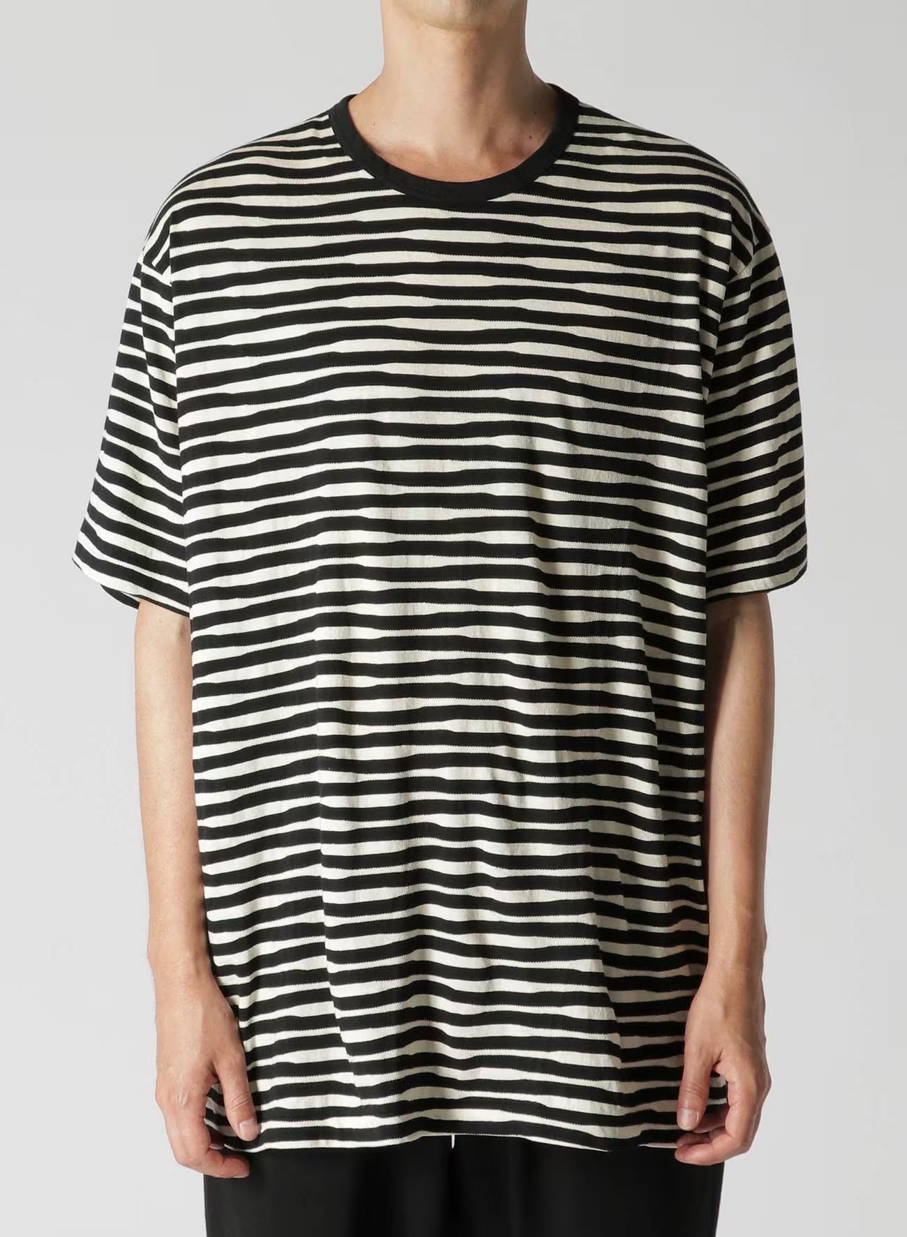 Yohji Yamamoto POUR HOMME-BORDER PATTERN S/S T-SHIRT-NOWALL