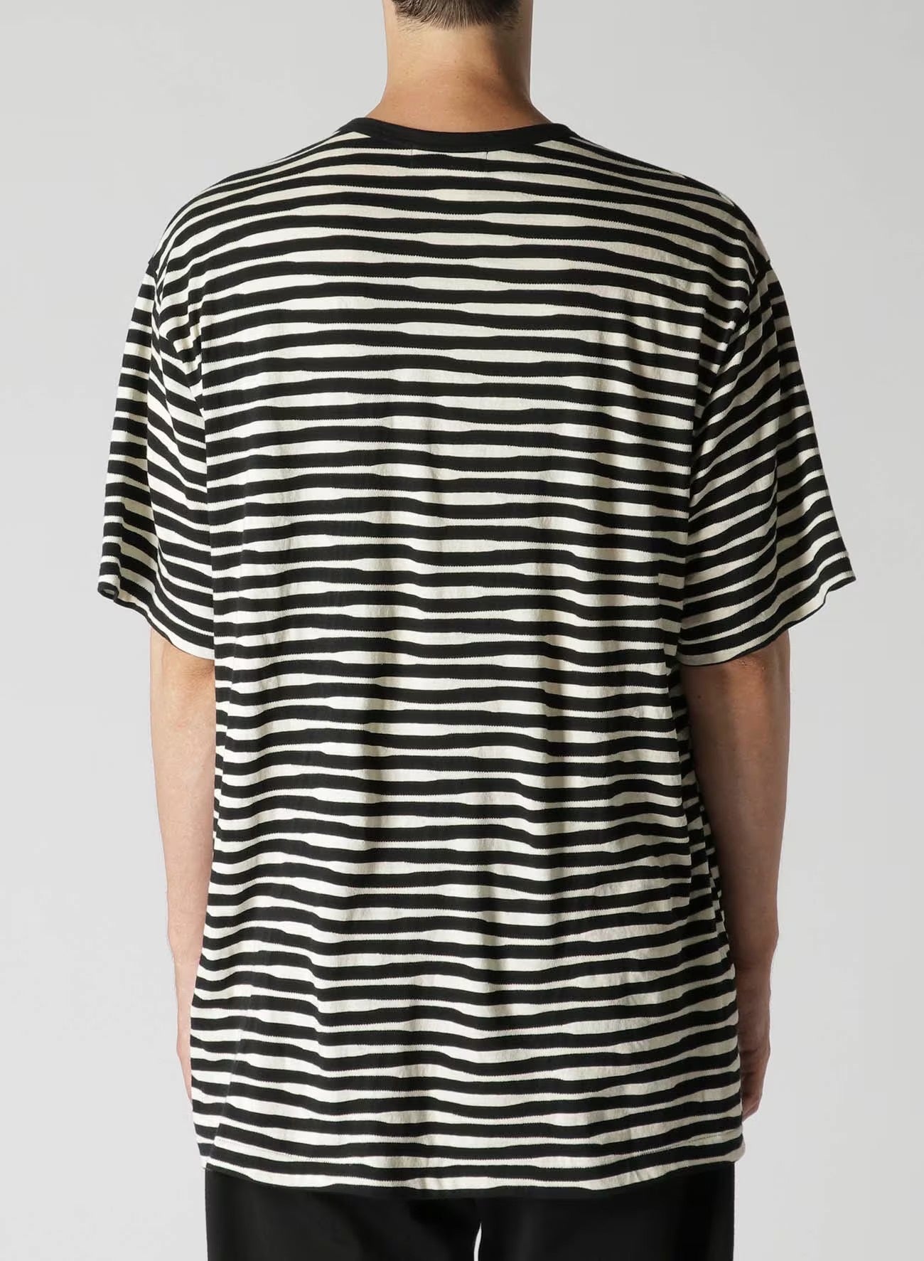 Yohji Yamamoto POUR HOMME-BORDER PATTERN S/S T-SHIRT-NOWALL