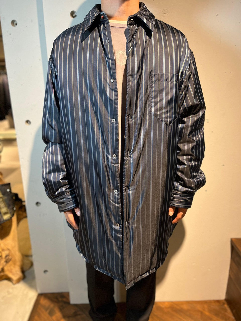 Maison Margiela-OVER SIZED PADDED SHIRT-NOWALL