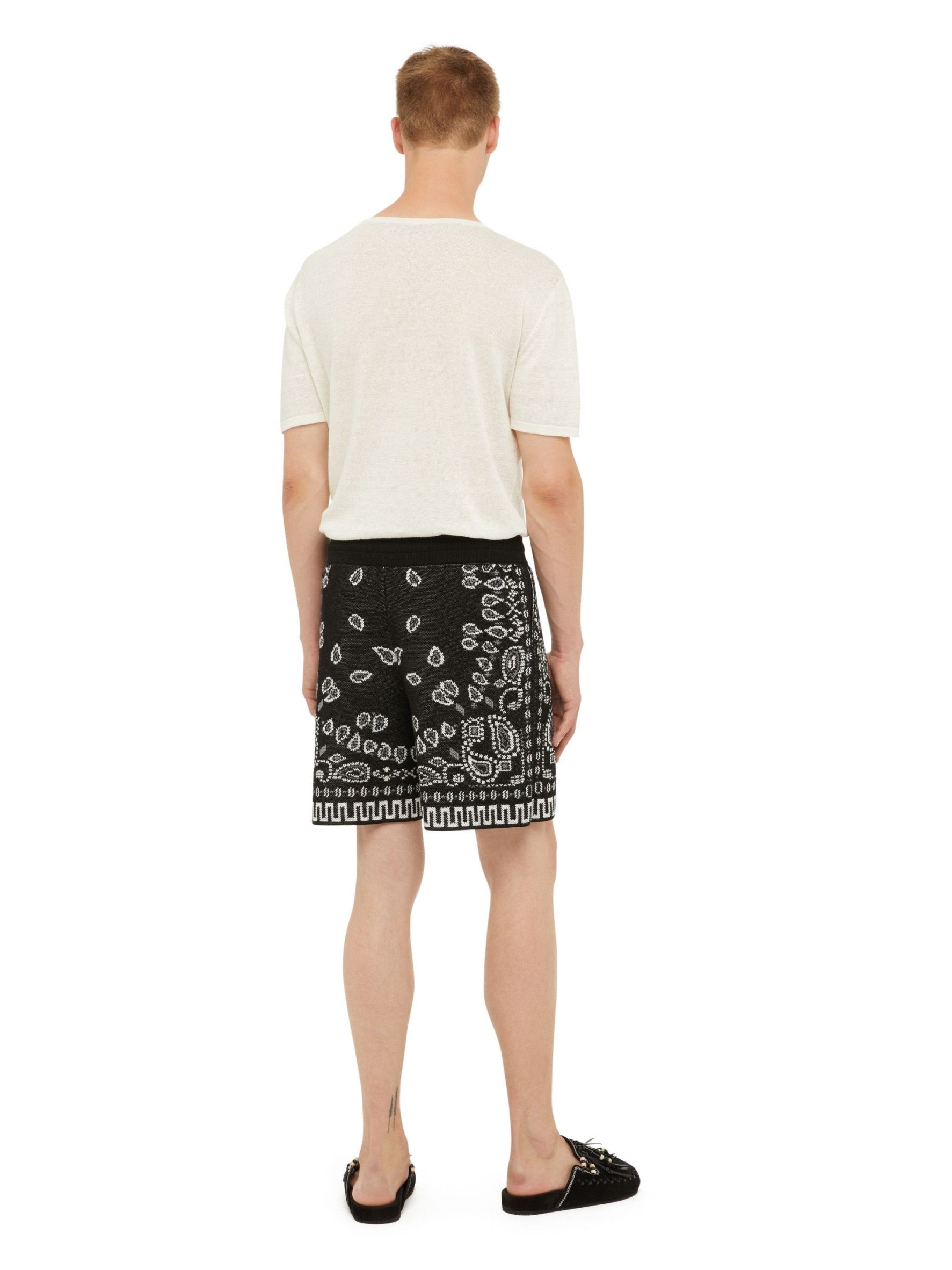 ALANUI-COTTON PIQUET BANDANA SHORTS-NOWALL