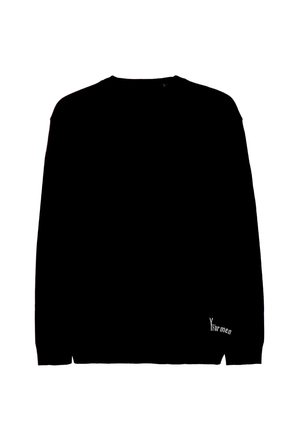 Y's for men-Intersia Logo Round Neck Pull Over Knit-NOWALL