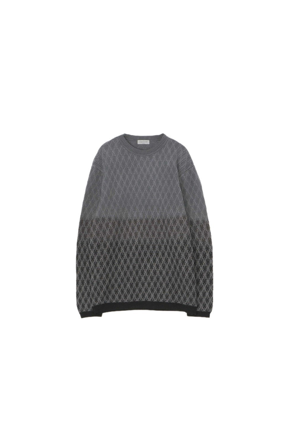 Yohji Yamamoto POUR HOMME-JQ PTN SOAK DYED PROCESS ROUND NECK LONG SLEEVE-NOWALL