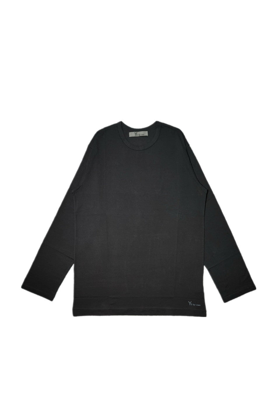 Y's for men - LOGO PRINT LONG SLEEVE T-SHIRTS 長袖Tシャツ ヨウジヤマモト ロングスリーブ トップス Ys for men ブラック　メンズ　長袖カットソー　3シーズン対応可能