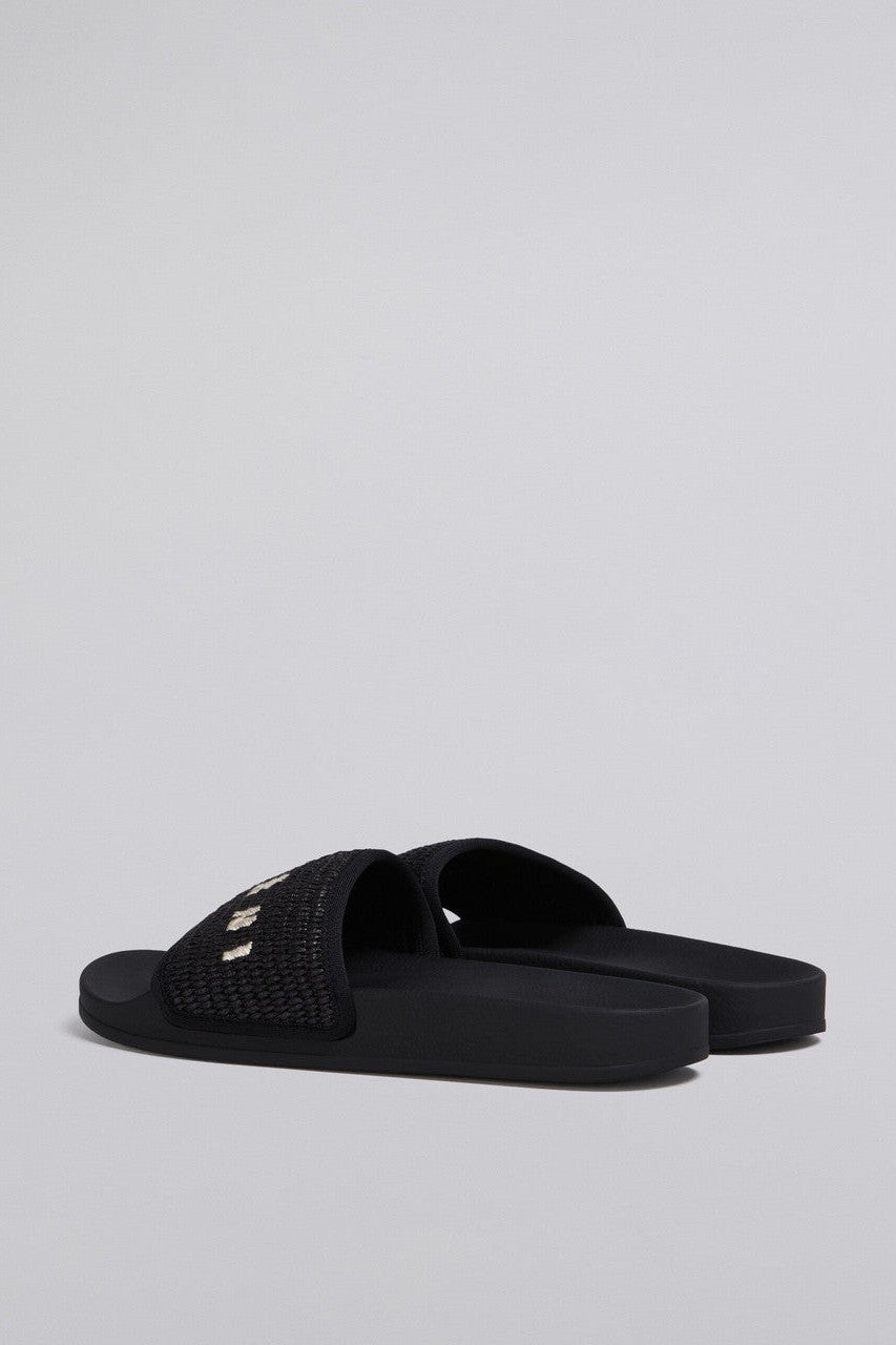 MARNI-LOGO RUBBER SLIDE-NOWALL