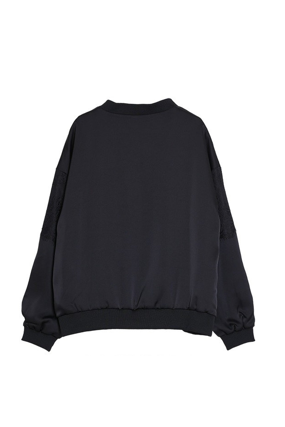 MICALLE MICALLE-Lace Panel Zip Blouson-NOWALL