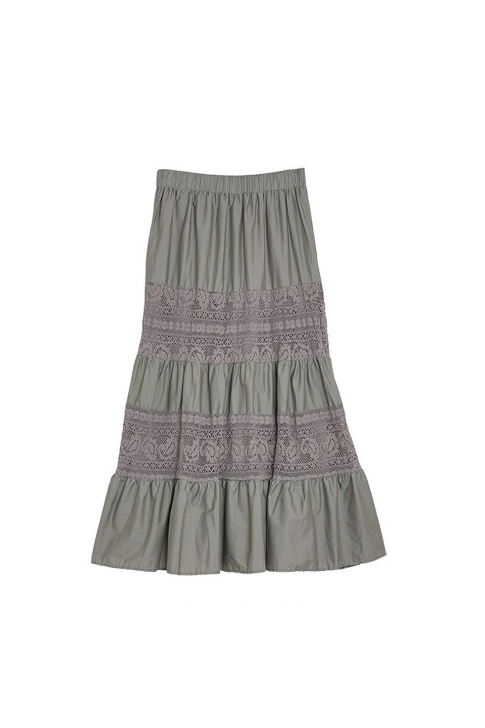 MICALLE MICALLE-Lace Tiered Skirt-NOWALL