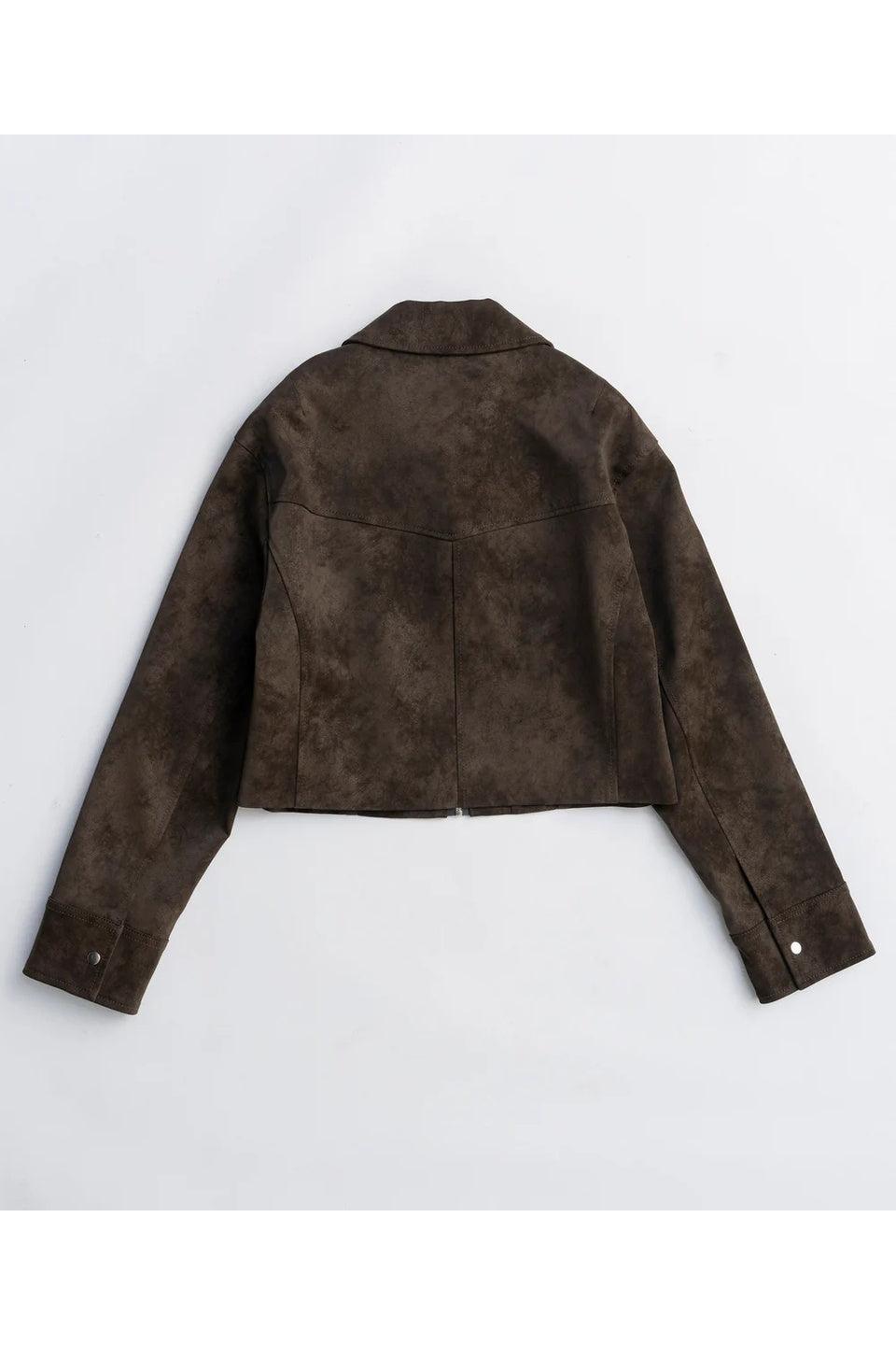 MAISON SPECIAL-Lace Up Balmacaan Short Blouson-NOWALL