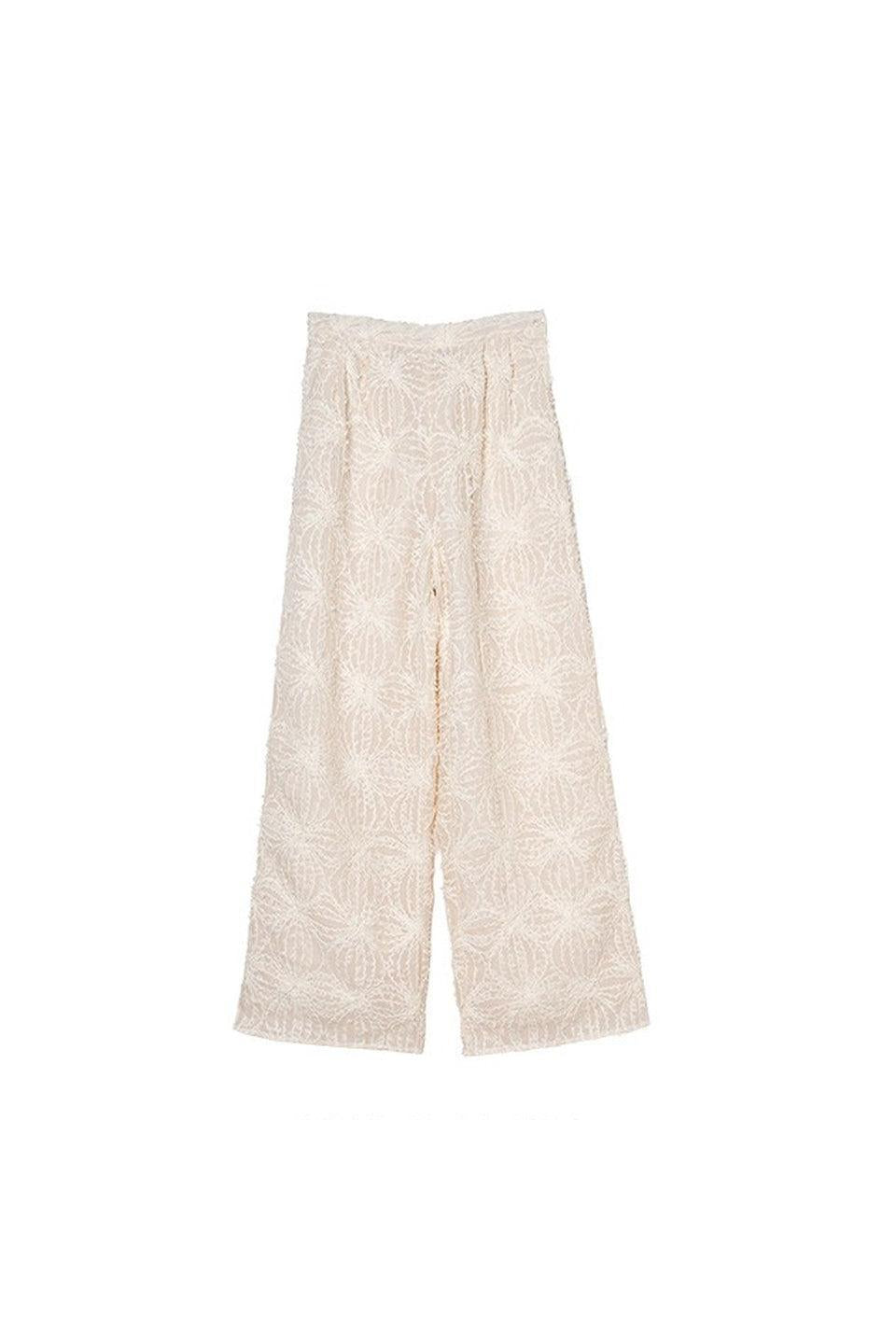 MICALLE MICALLE-Lace Wide Pants-NOWALL
