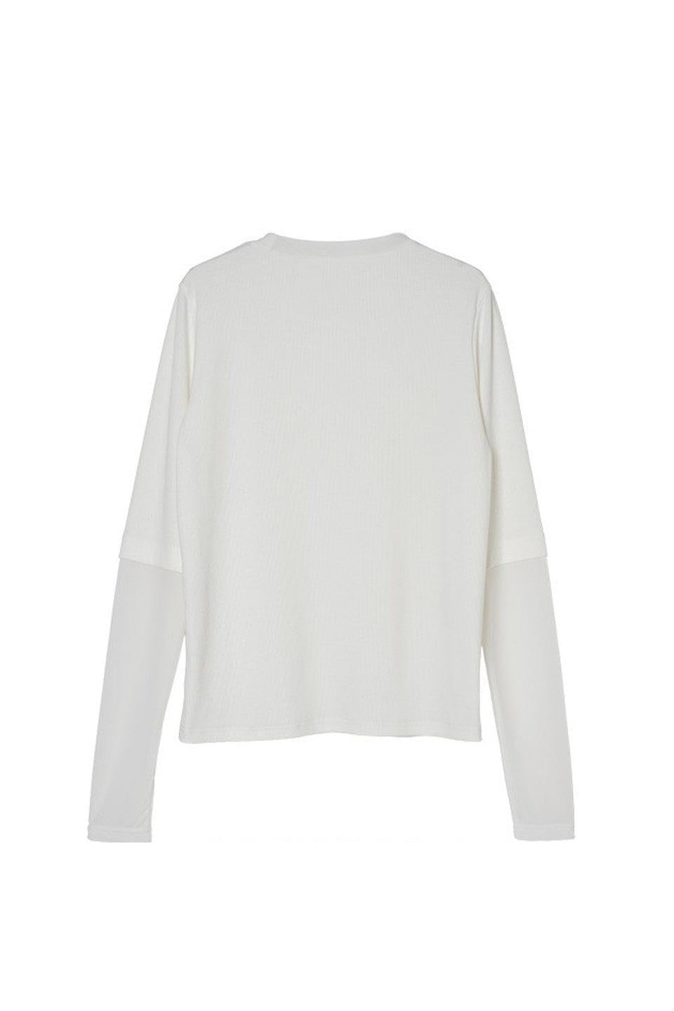 MICALLE MICALLE-Layered Sleeve Long Sleeve Top-NOWALL