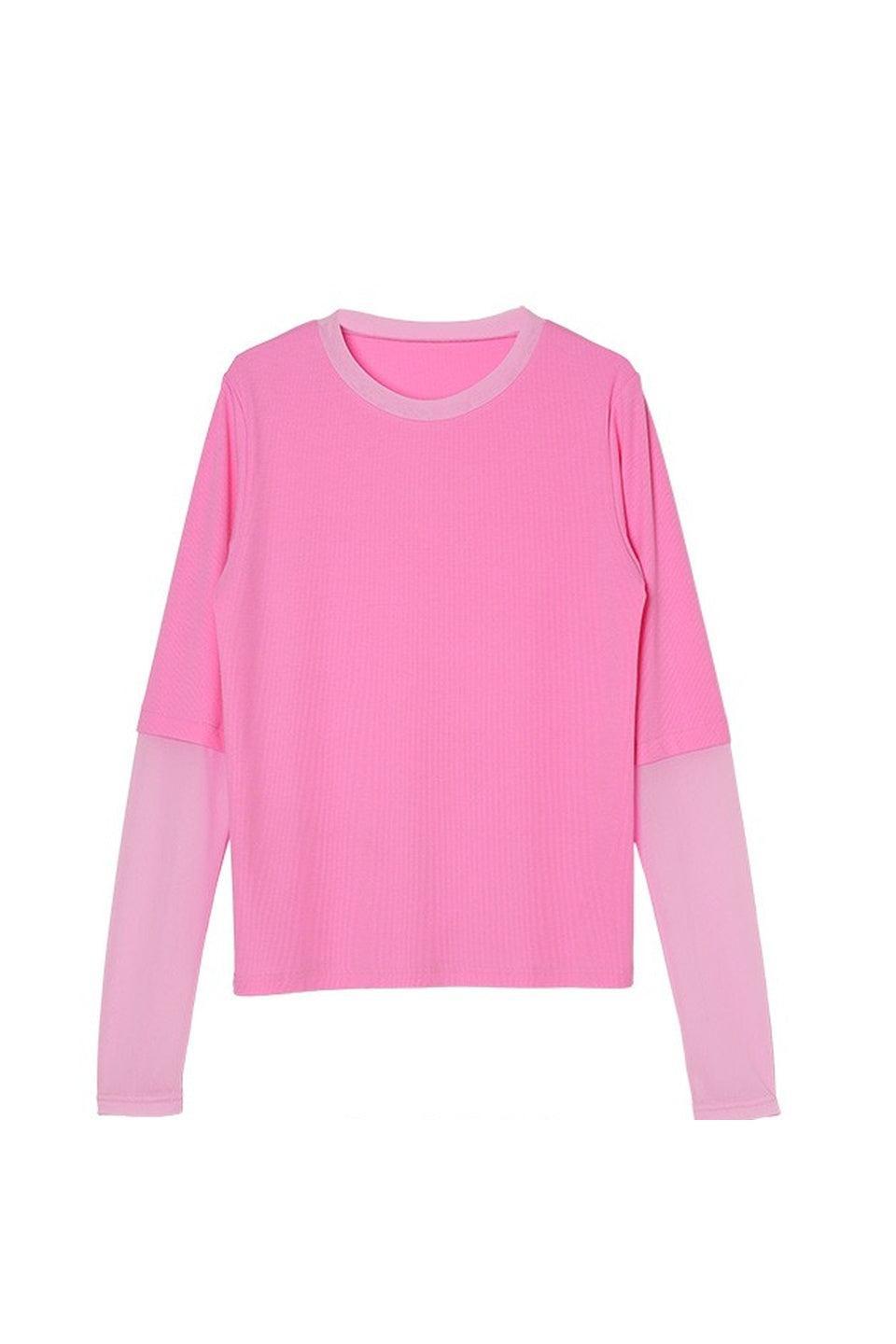 MICALLE MICALLE-Layered Sleeve Long Sleeve Top-NOWALL