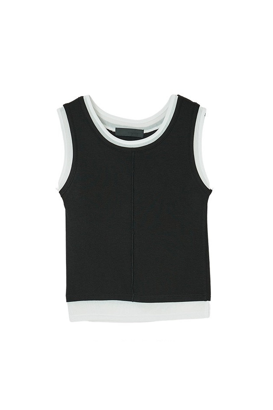 MICALLE MICALLE-Layered Trim Tank Top-NOWALL
